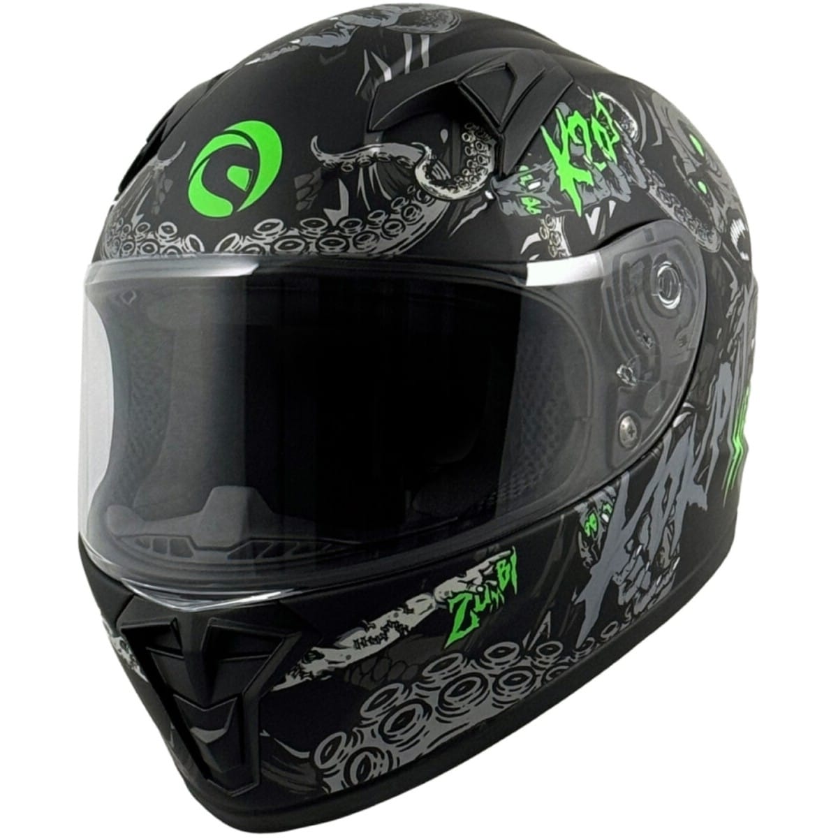 CASQUE KOKPIT ENFANT K731 ZUMBI (47-48) YS/NOIR VERT