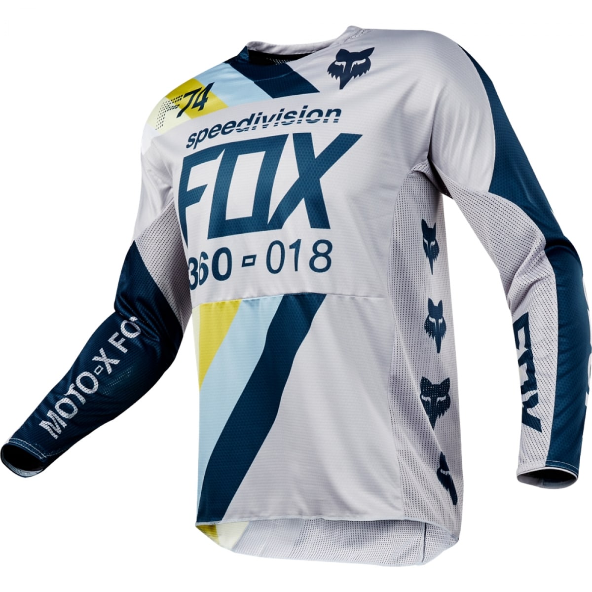 Maillot Fox 360 Draftr Gris Clair