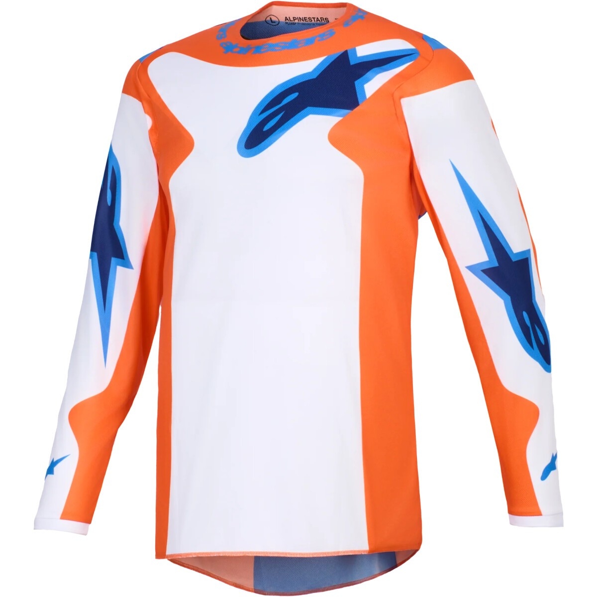 MAILLOT ALPINESTARS FLUID GRID MX26 L/ORANGE BLANC BLEU 4011