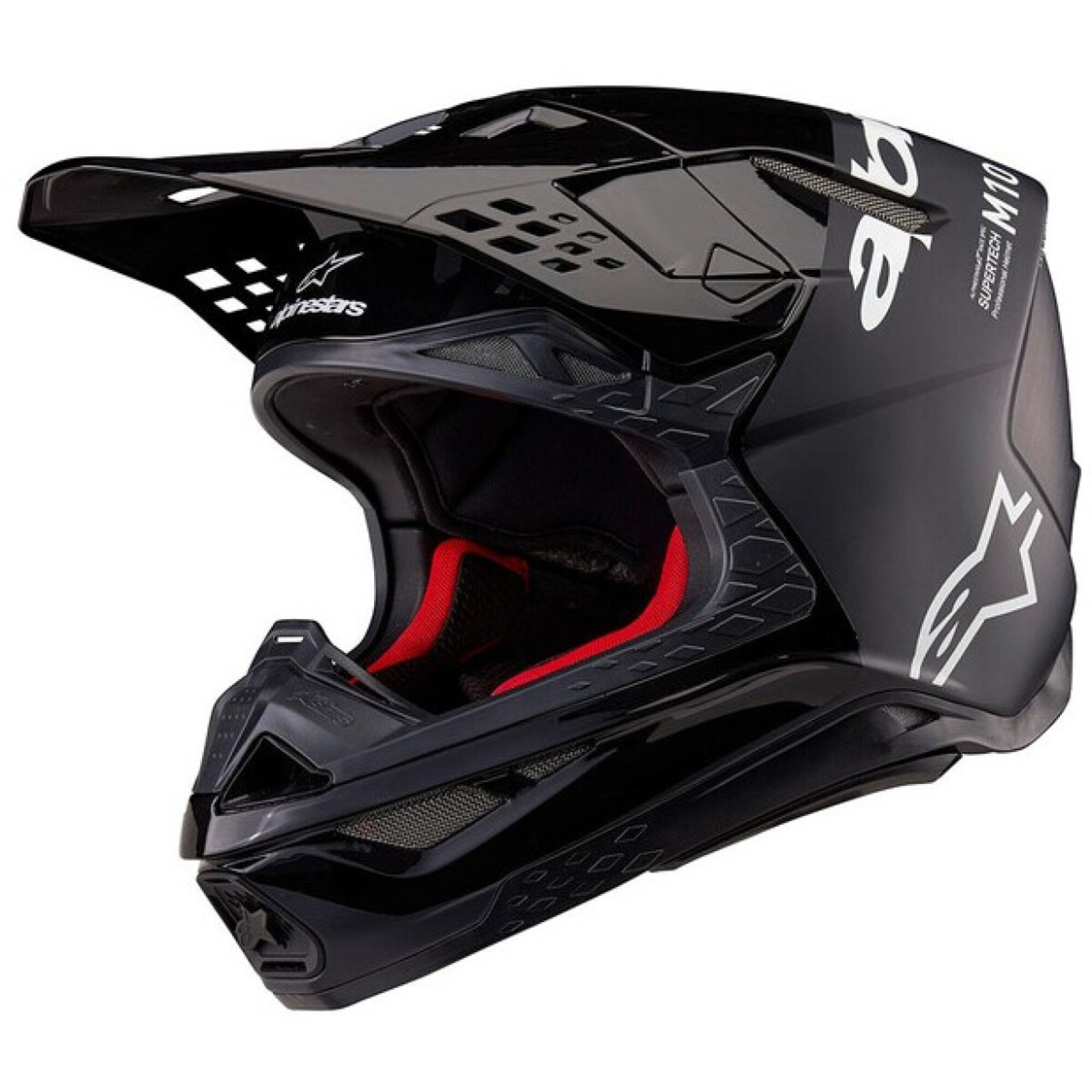 Casque Cross Alpinestars Supertech SM10 Flood Noir Gris Mat Brillant - 2XL