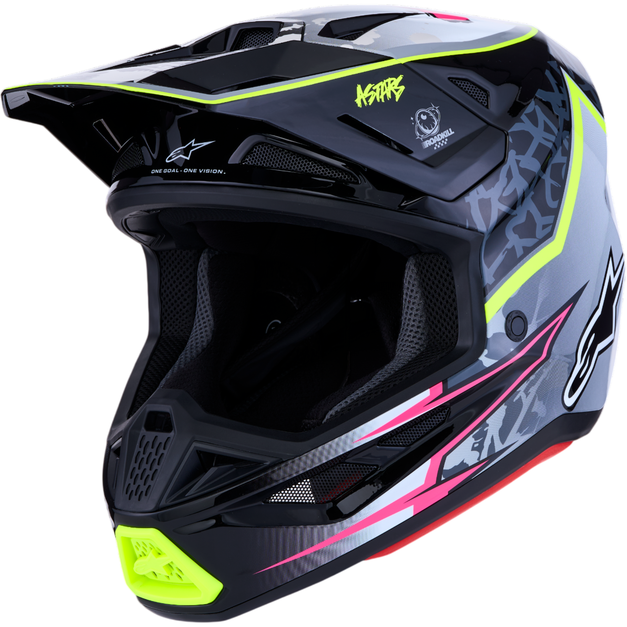Casque Cross Alpinestars S-M7 Blaster Noir Gris Blanc - 2XL