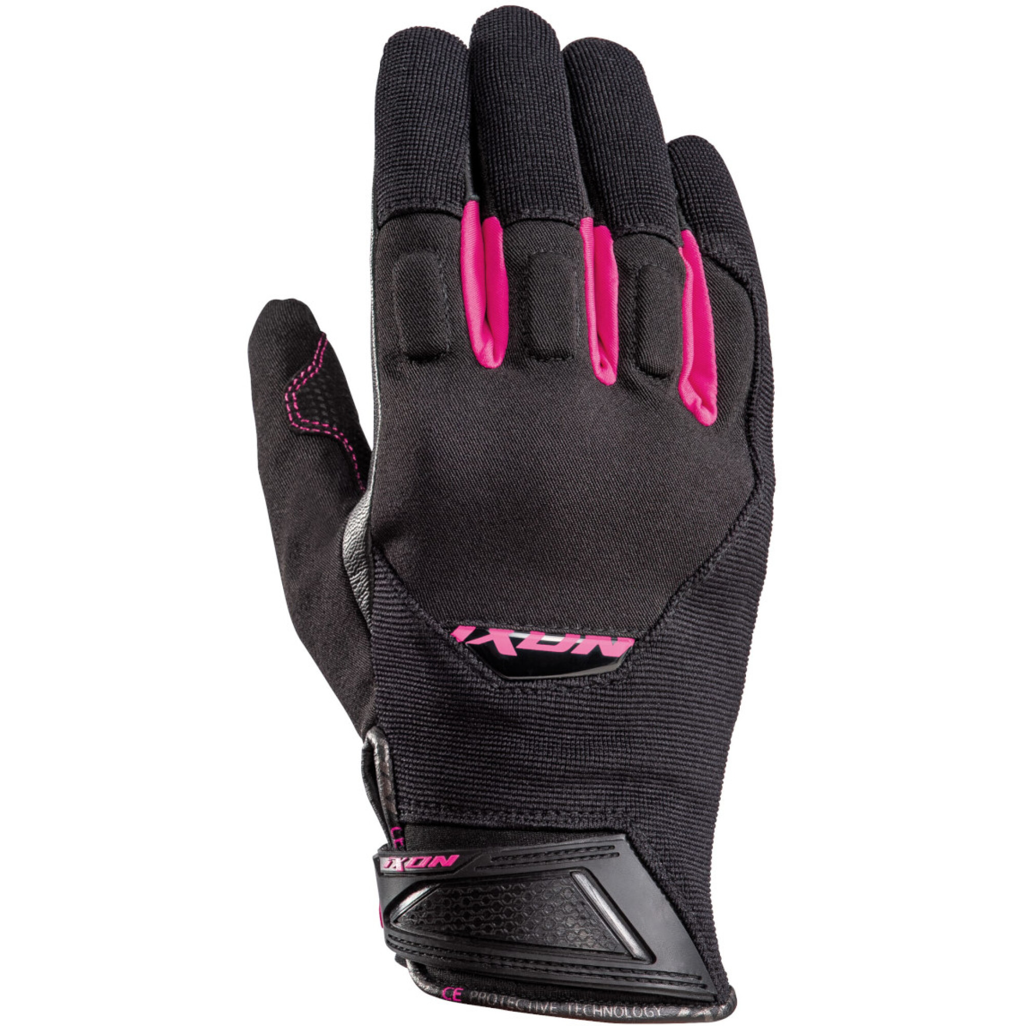 Gants Femme Ixon Lady RS Spring Noir Fuchsia - 2XL