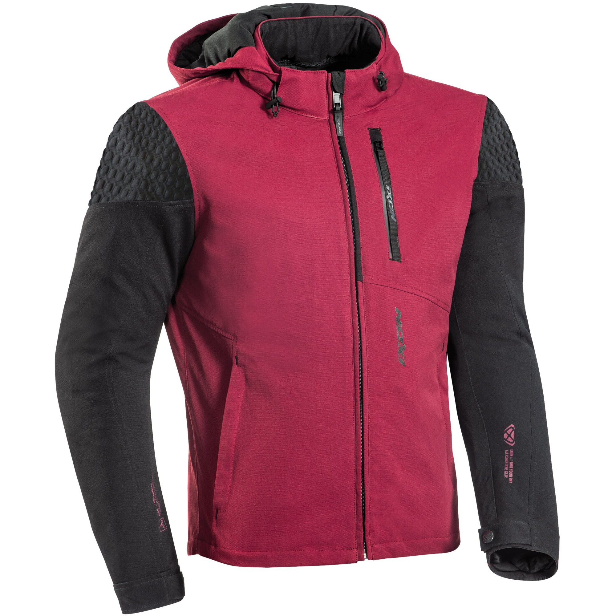 Blouson Ixon Brixton Bordeaux Noir - 2XL