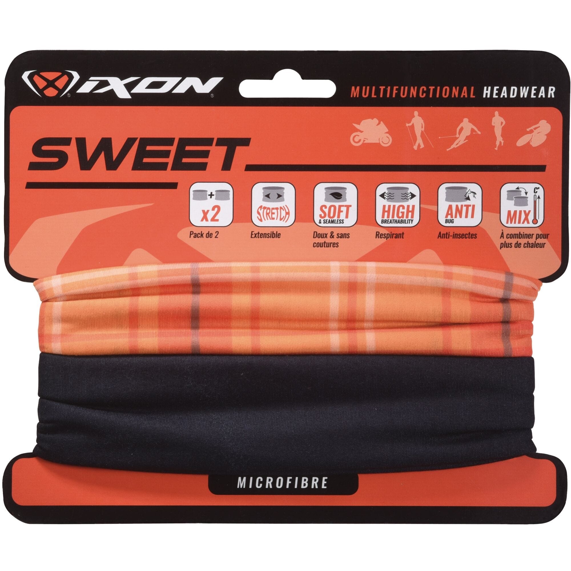 Tour de Cou Ixon Sweet Square Orange Noir