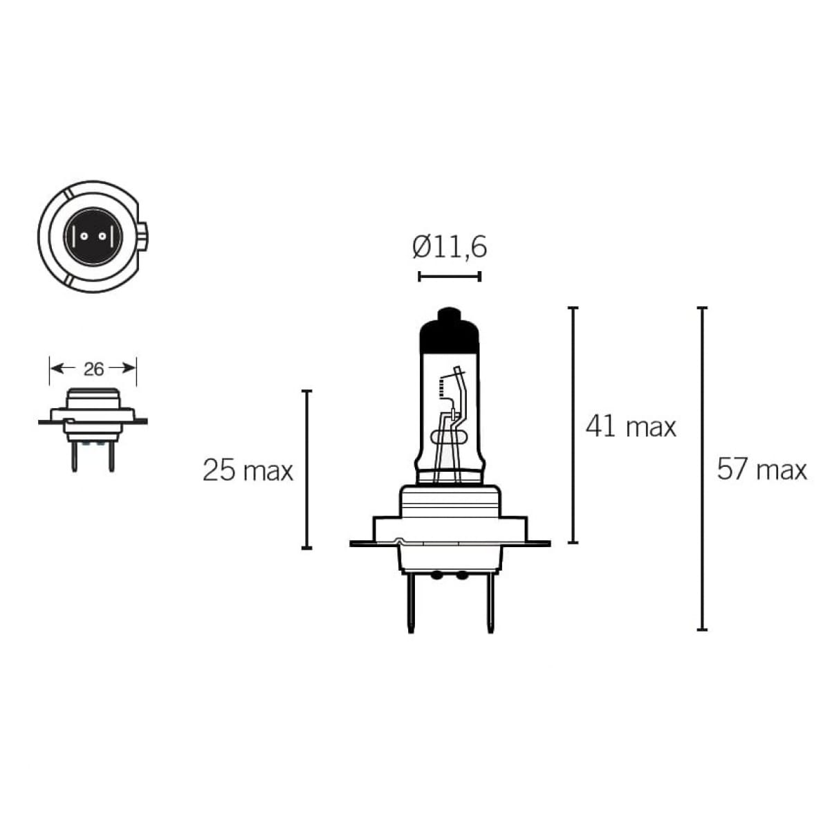 AMPOULE BIHR EUROPE H7 12V X 55W BLANC