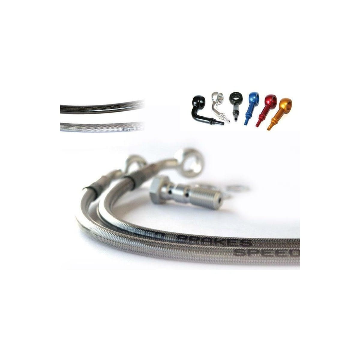 4 Durites Aviation Speed Brakes Inox/Raccord Or 3024581