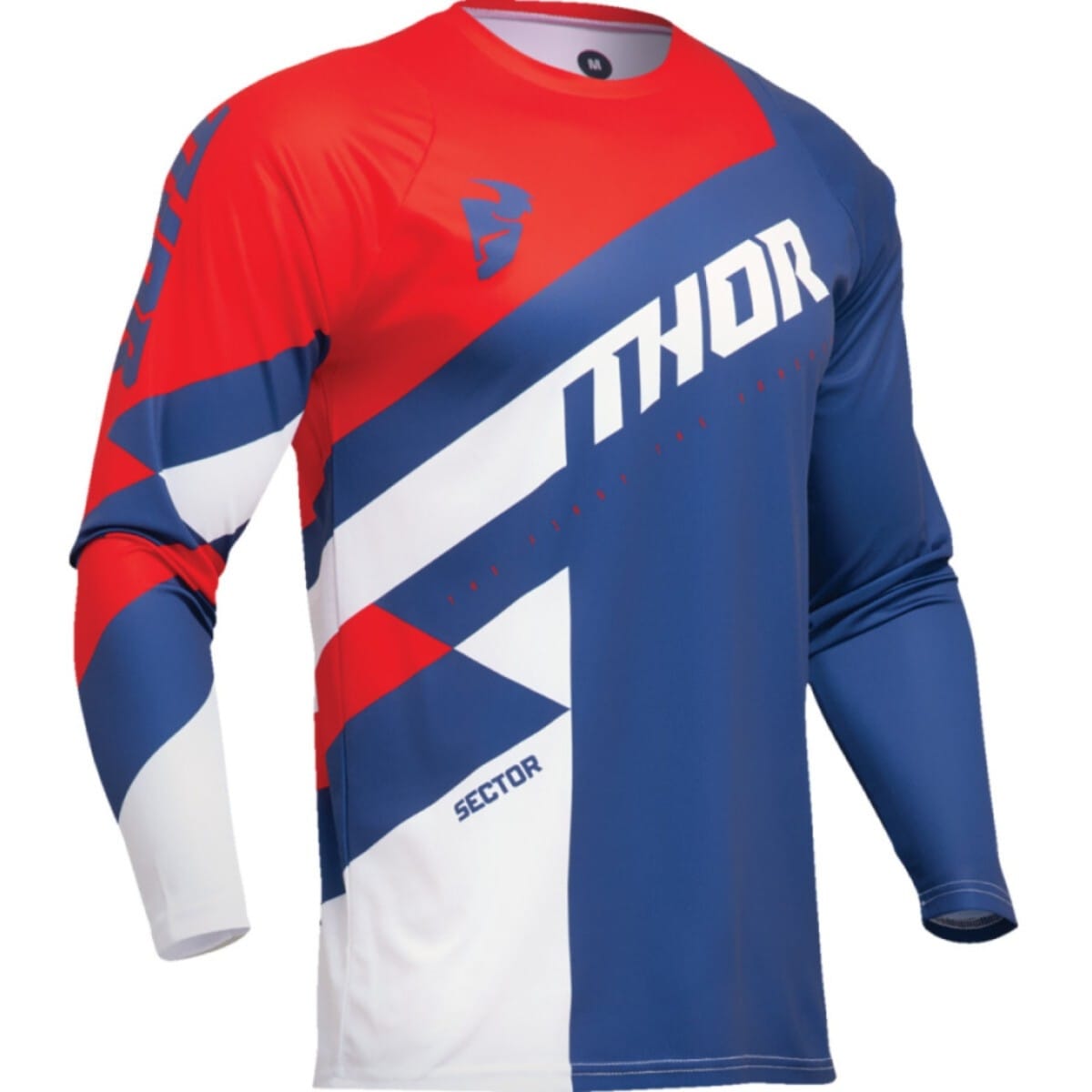 MAILLOT CROSS ENFANT THOR SECTOR CHECKER NAVY ROUGE BLANC / 12 ANS