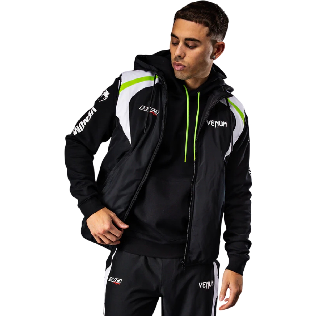 DOUDOUNE SANS MANCHE VENUM x BUD RACING L/NOIR BLANC VERT