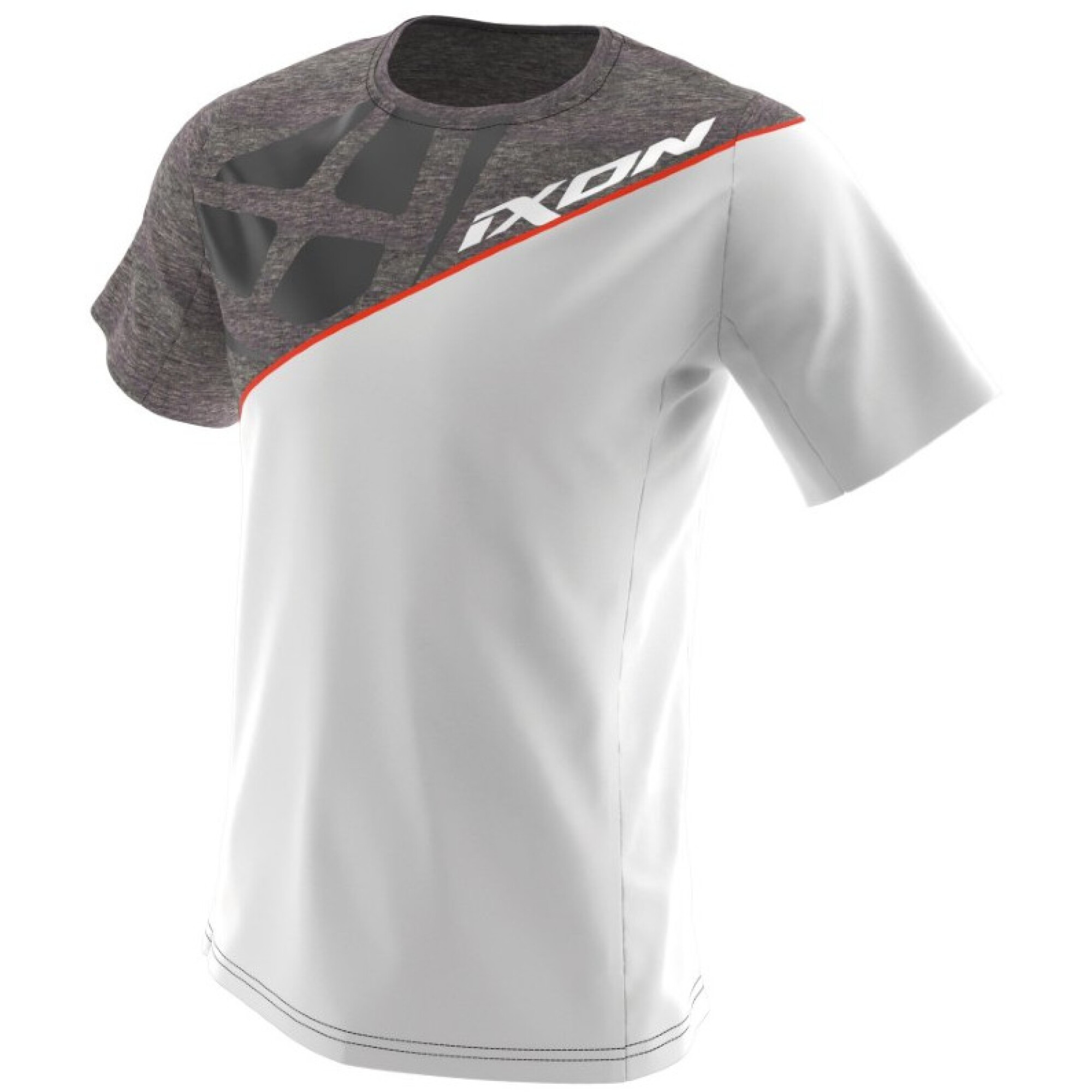 T-Shirt Ixon Faster Gris Blanc - 2XL