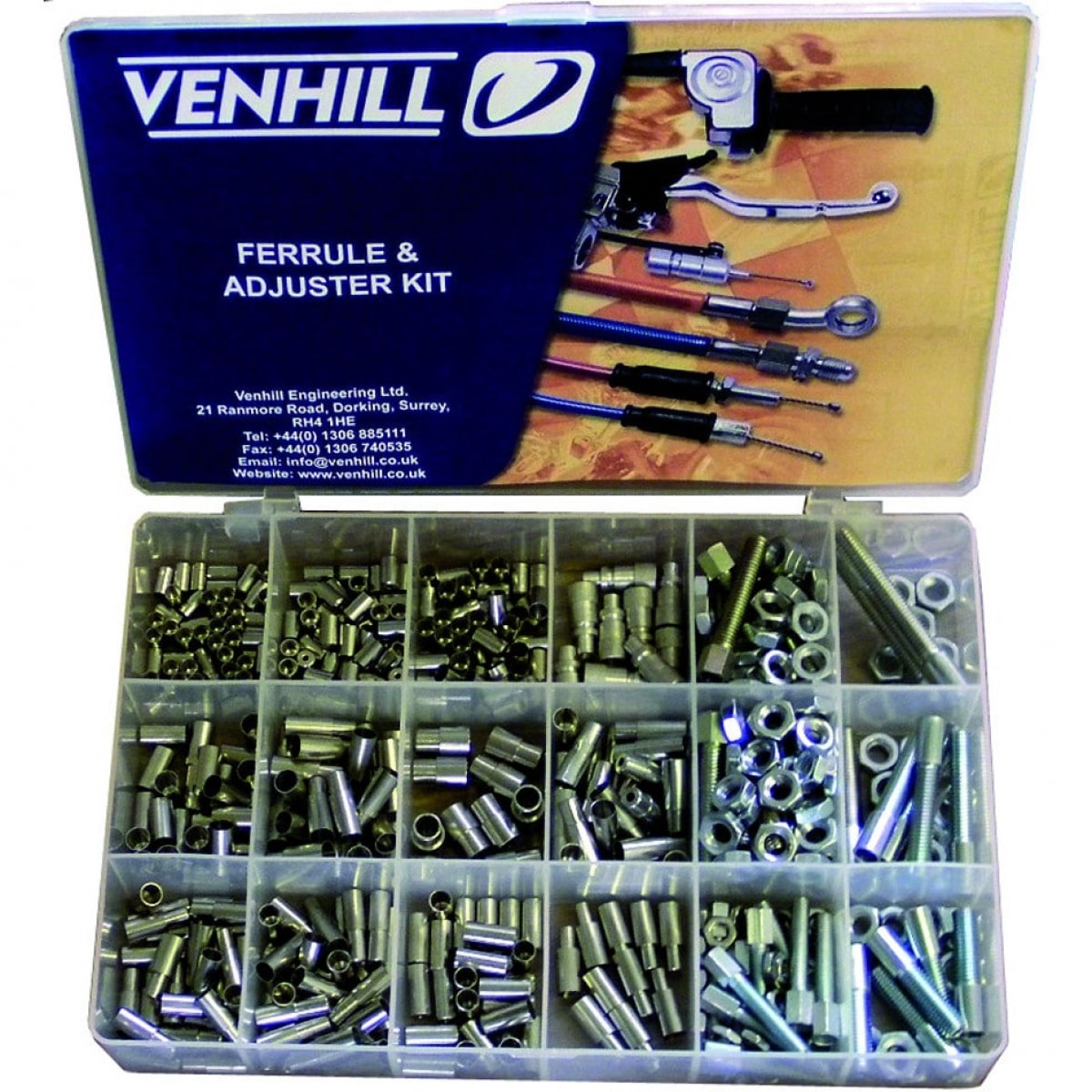 Coffret Accessoires Câbles Venhill 459 pièces protections Caoutchouc