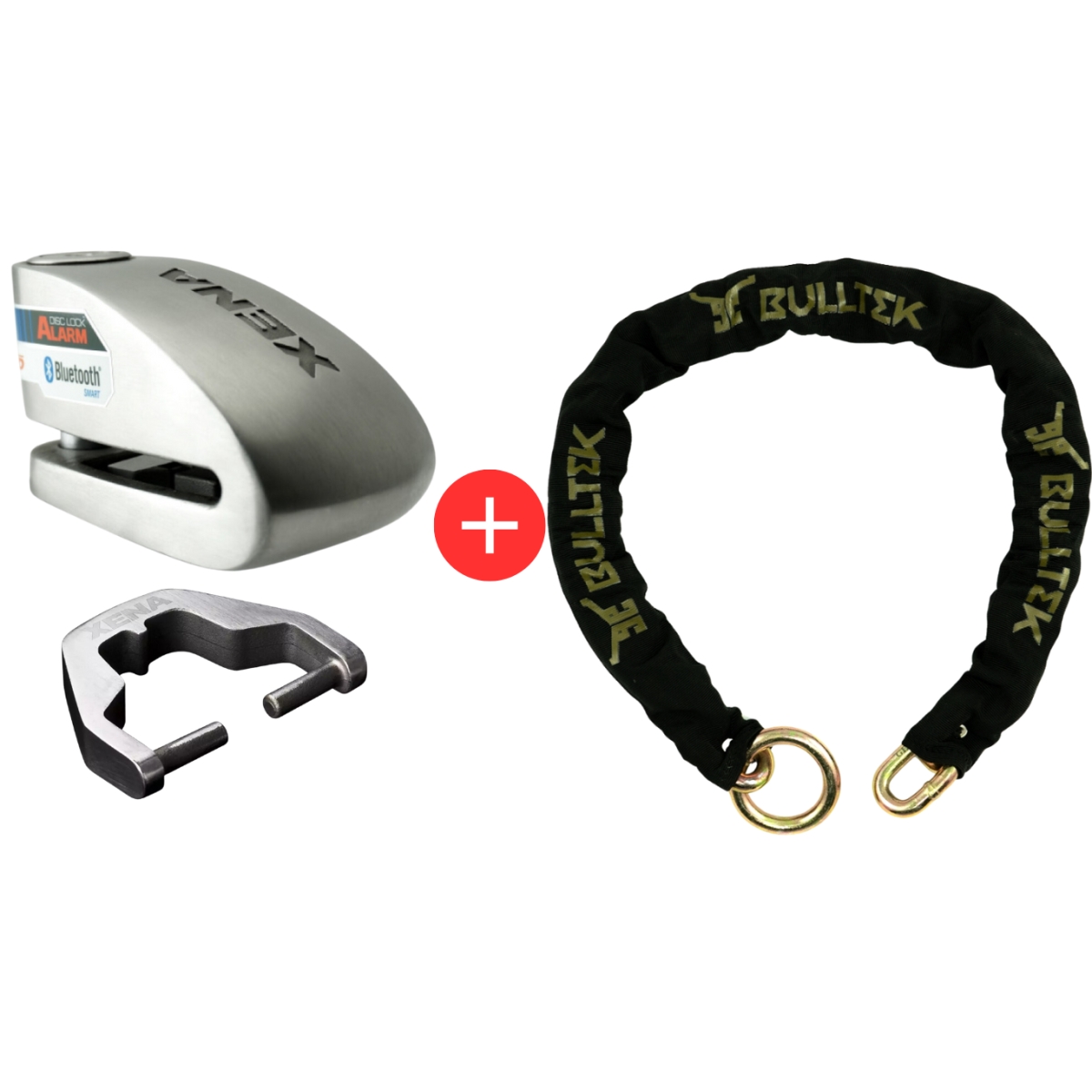 Pack Antivol SRA Xena XX15 Bluetooth Alarme + Chaîne Bulltek 120cm