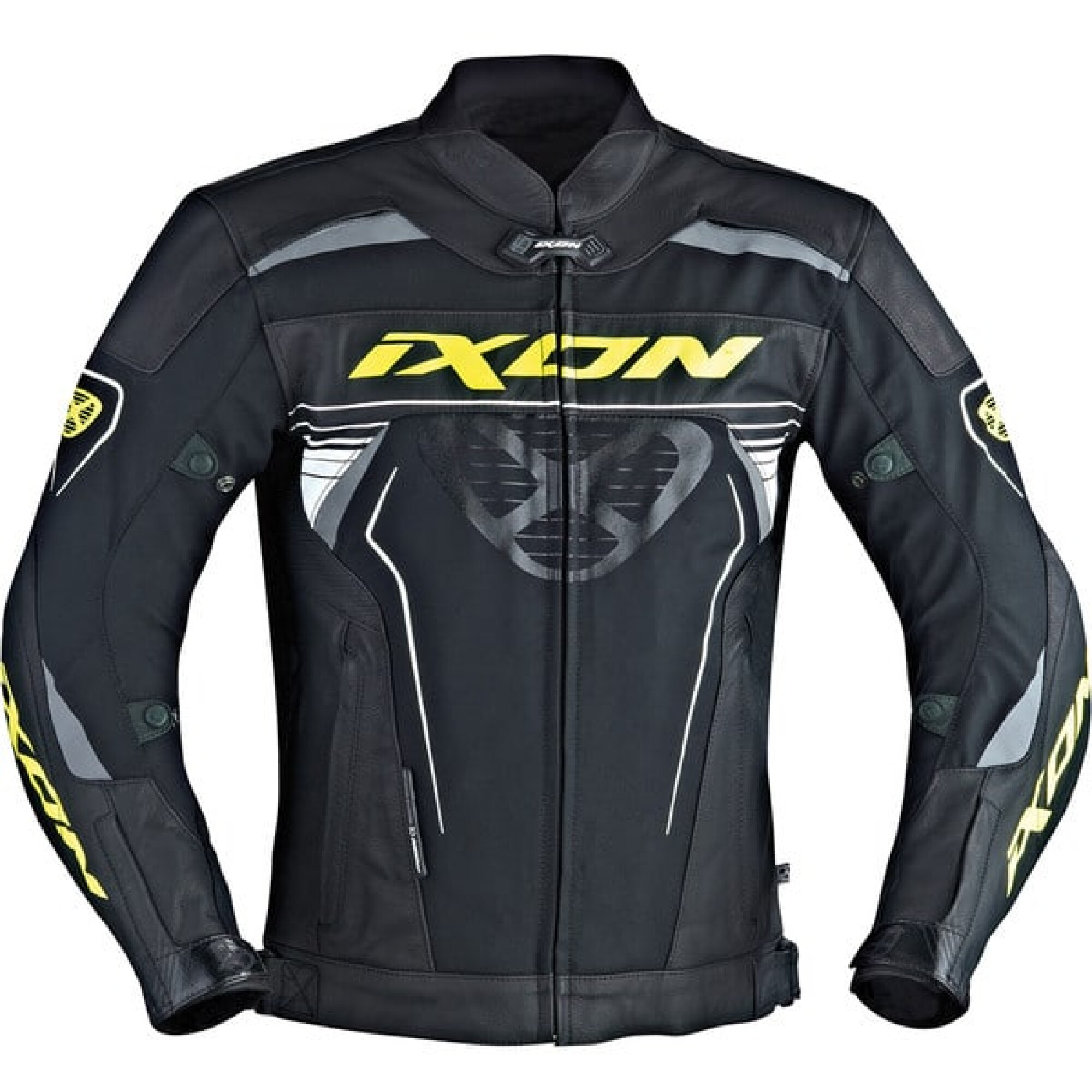 Blouson Ixon Frantic Noir Blanc Jaune - 2XL