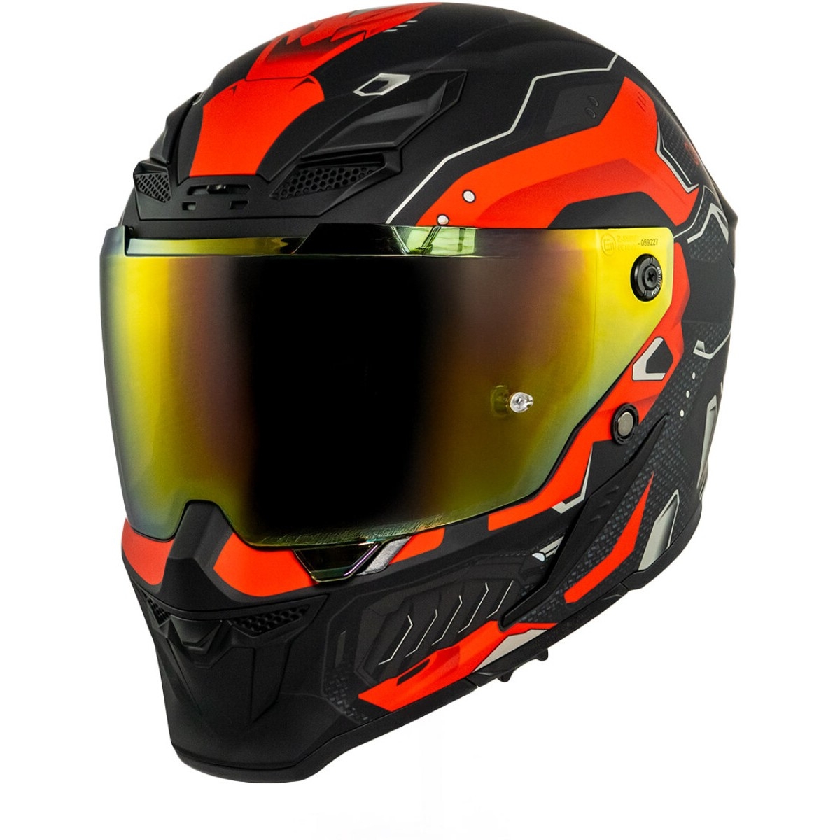 CASQUE KOKPIT FURIOZA BERSERK PREDISPOSE PINLOCK + ECRAN IRRDIUM L/NOIR ROUGE