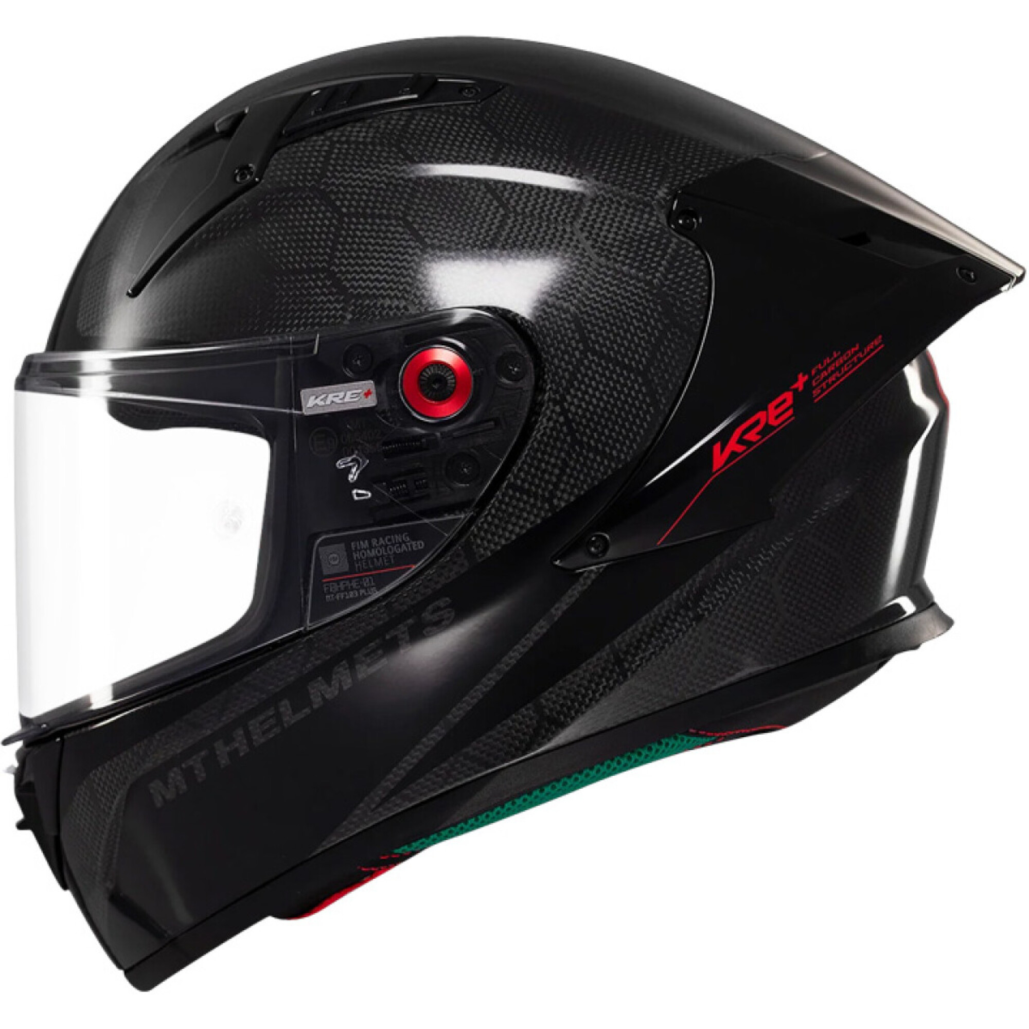 Casque MT Helmets KRE+ S Solid A11 Noir Brillant - L