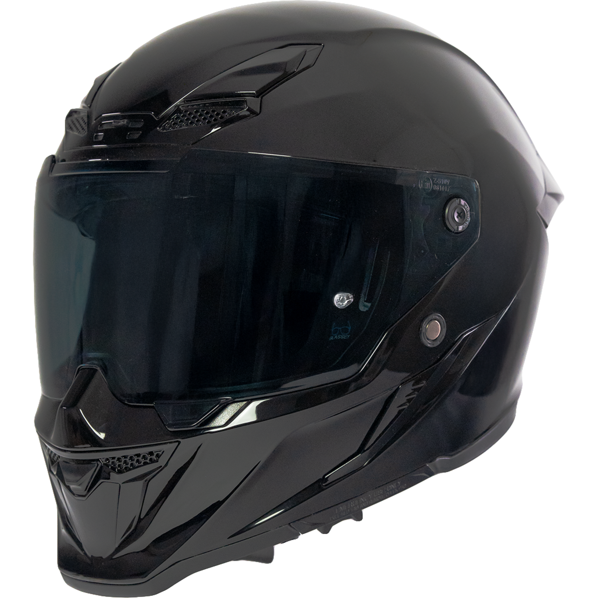 Casque Kokpit Furioza Solid Noir Brillant - 2XL