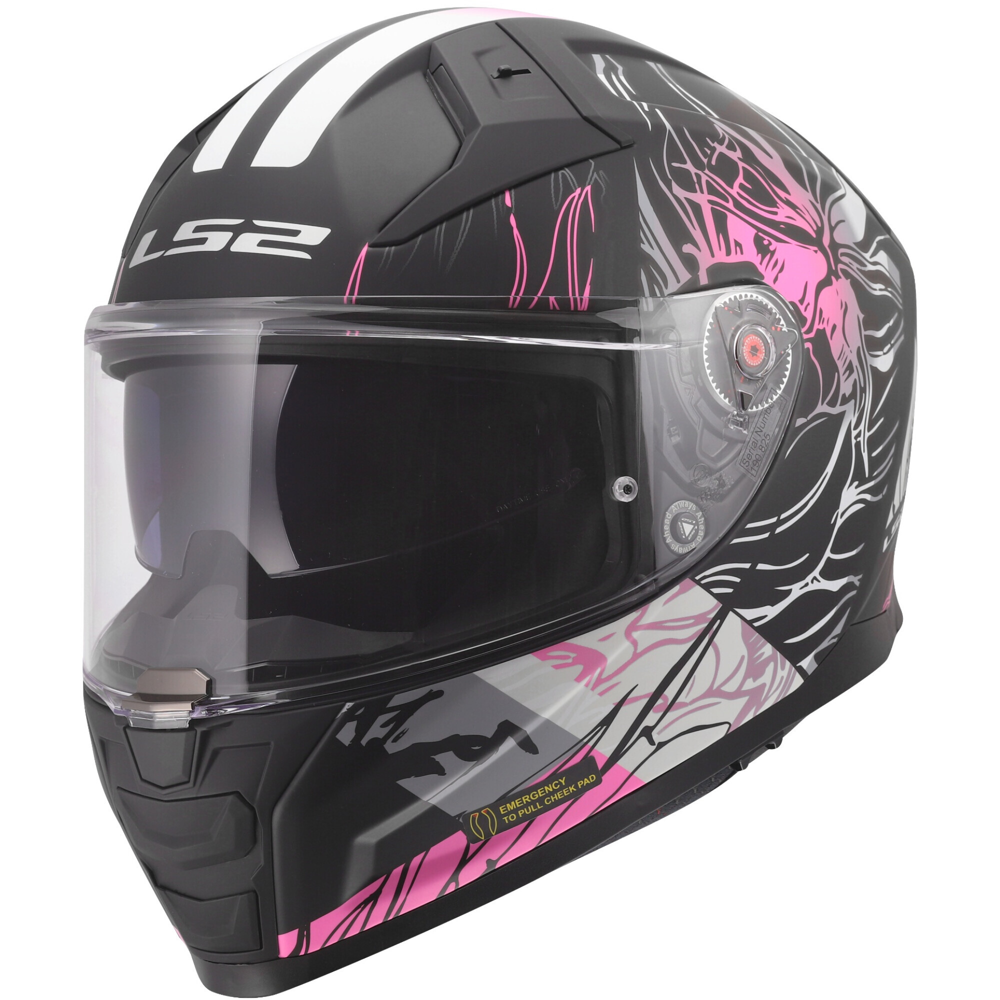 Casque LS2 FF811 Vector II Darflo Noir Rose - 2XS