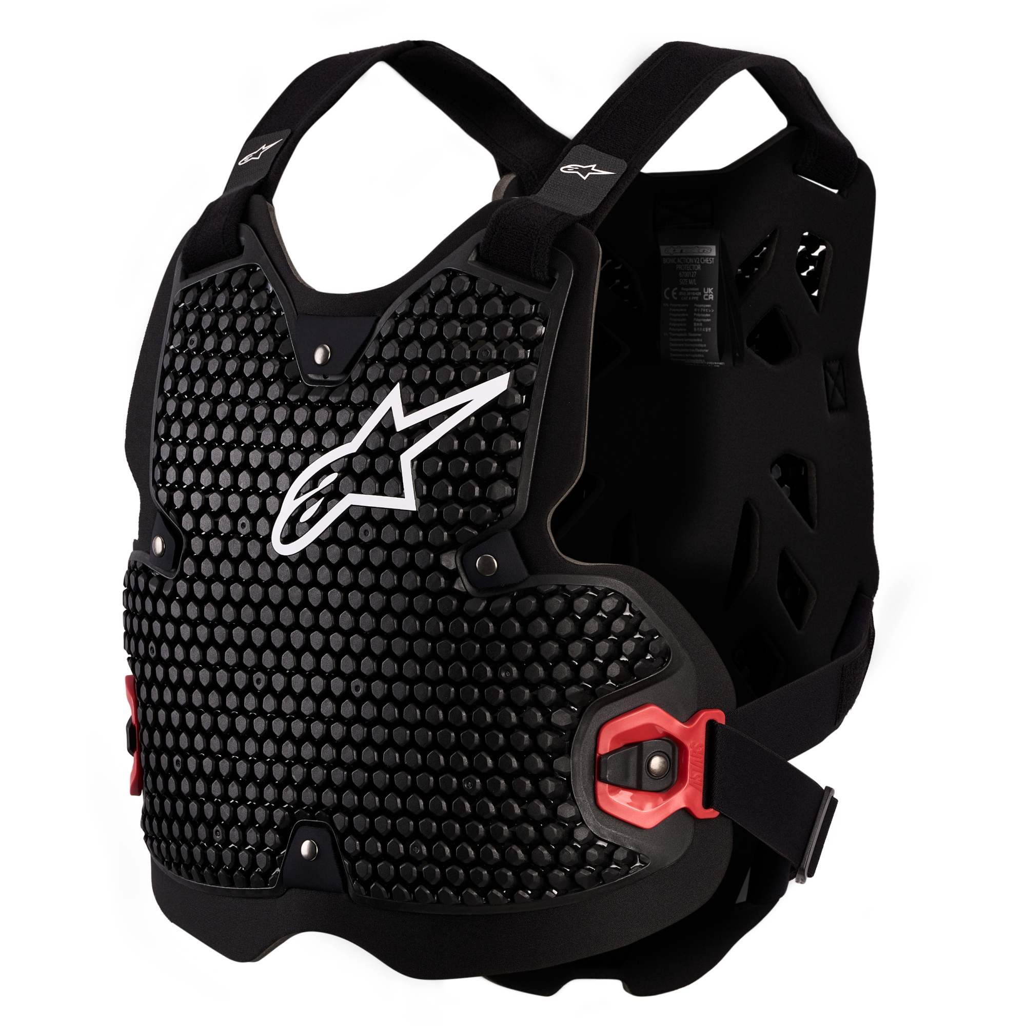 Plastron Alpinestars Bionic Action V2 Noir Blanc - 2XL