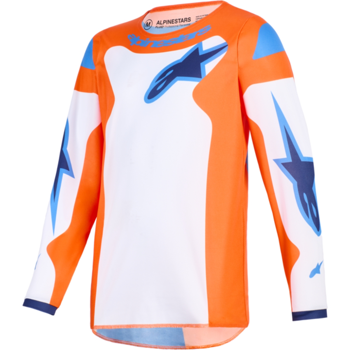 MAILLOT ALPINESTARS YOUTH FLUID GRID MX26 L/ORANGE BLANC BLEU 4011