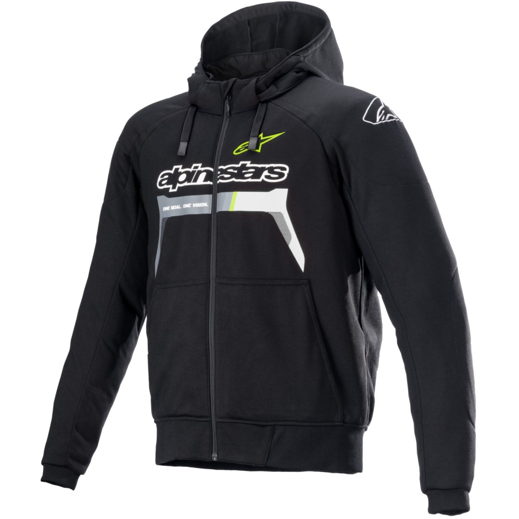 Sweat Alpinestars Chrome Ignition Noir Jaune Fluo - 2XL