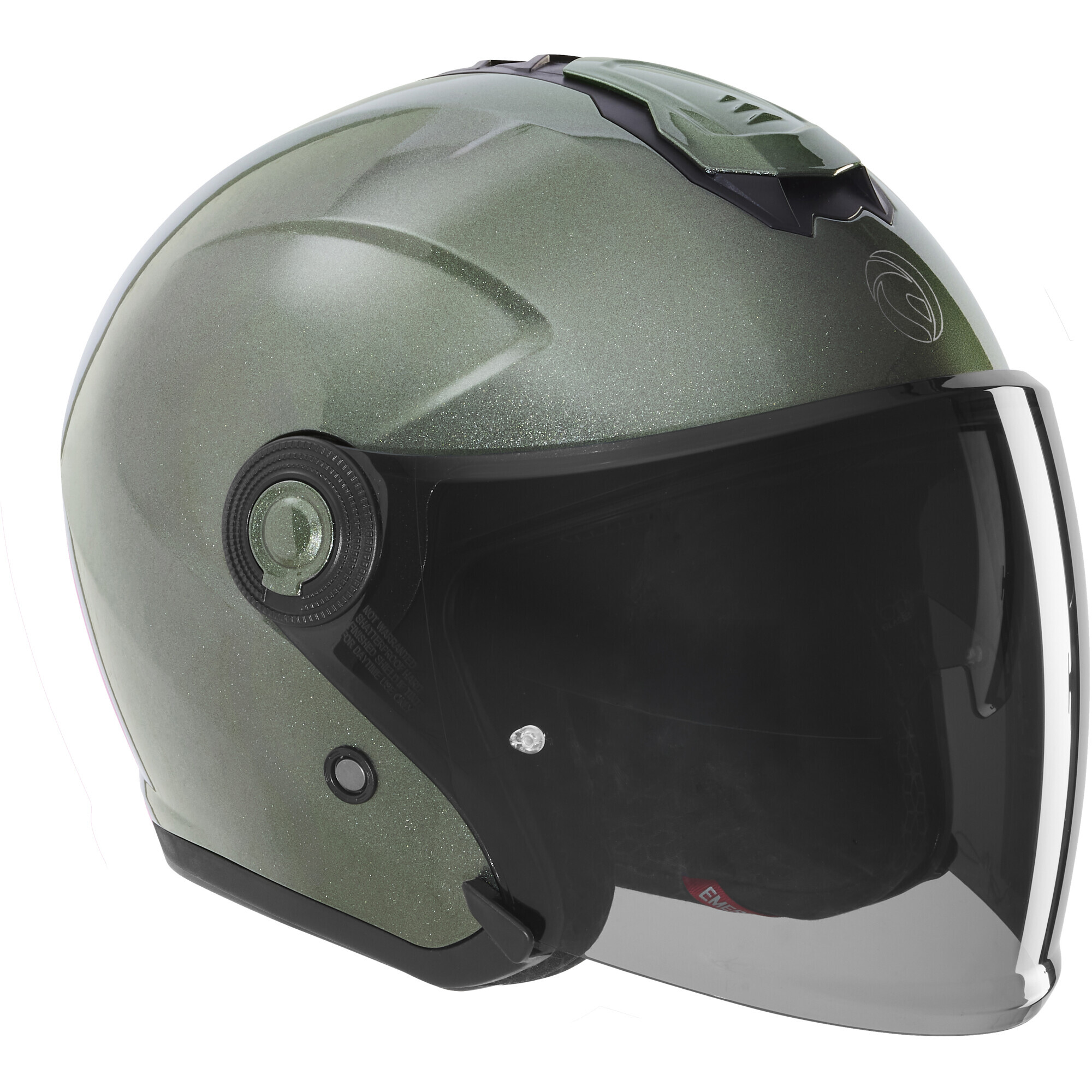 Casque Jet Kokpit K-303 Solid Vert Metal - L