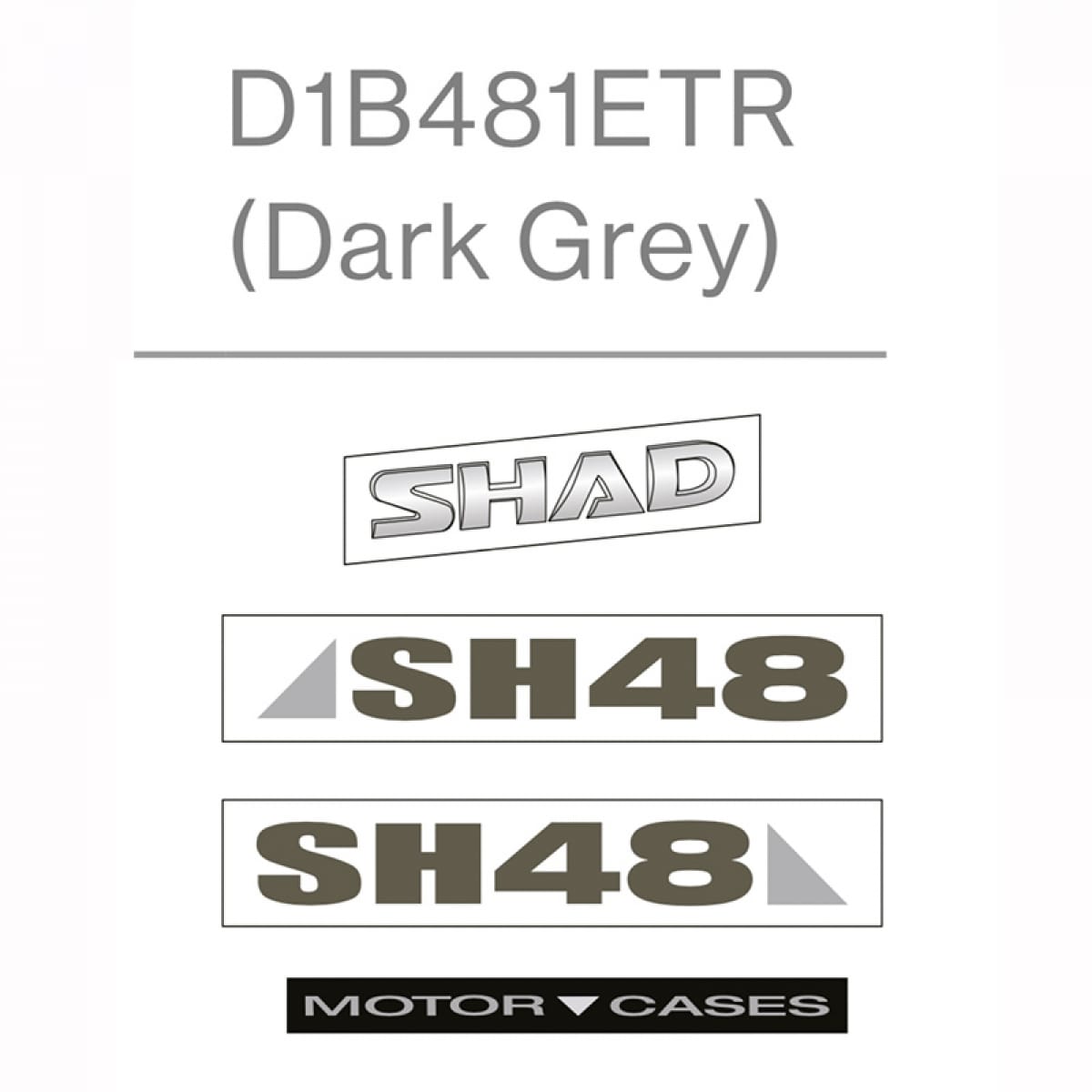 Autocollants Shad SH48 Gris Foncé