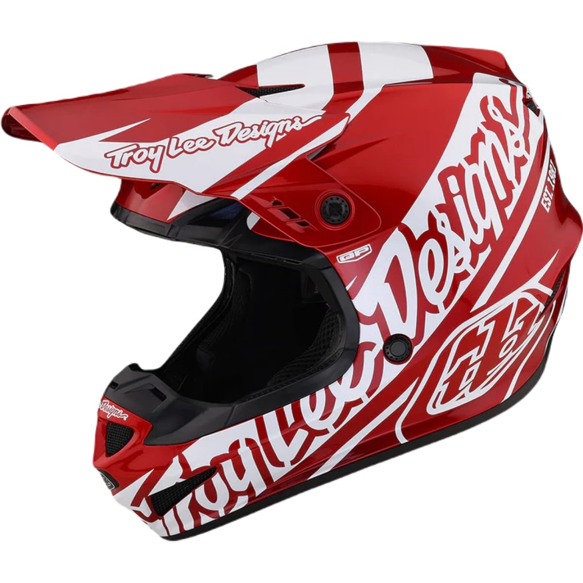 Casque Cross Troy Lee Designs GP Slice Rouge Blanc