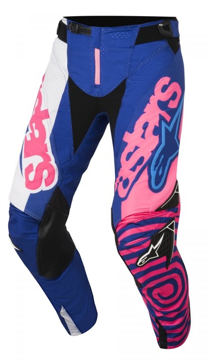 Pantalon Alpinestars Kid Racer Venom 18 Bleu Rose Blanc