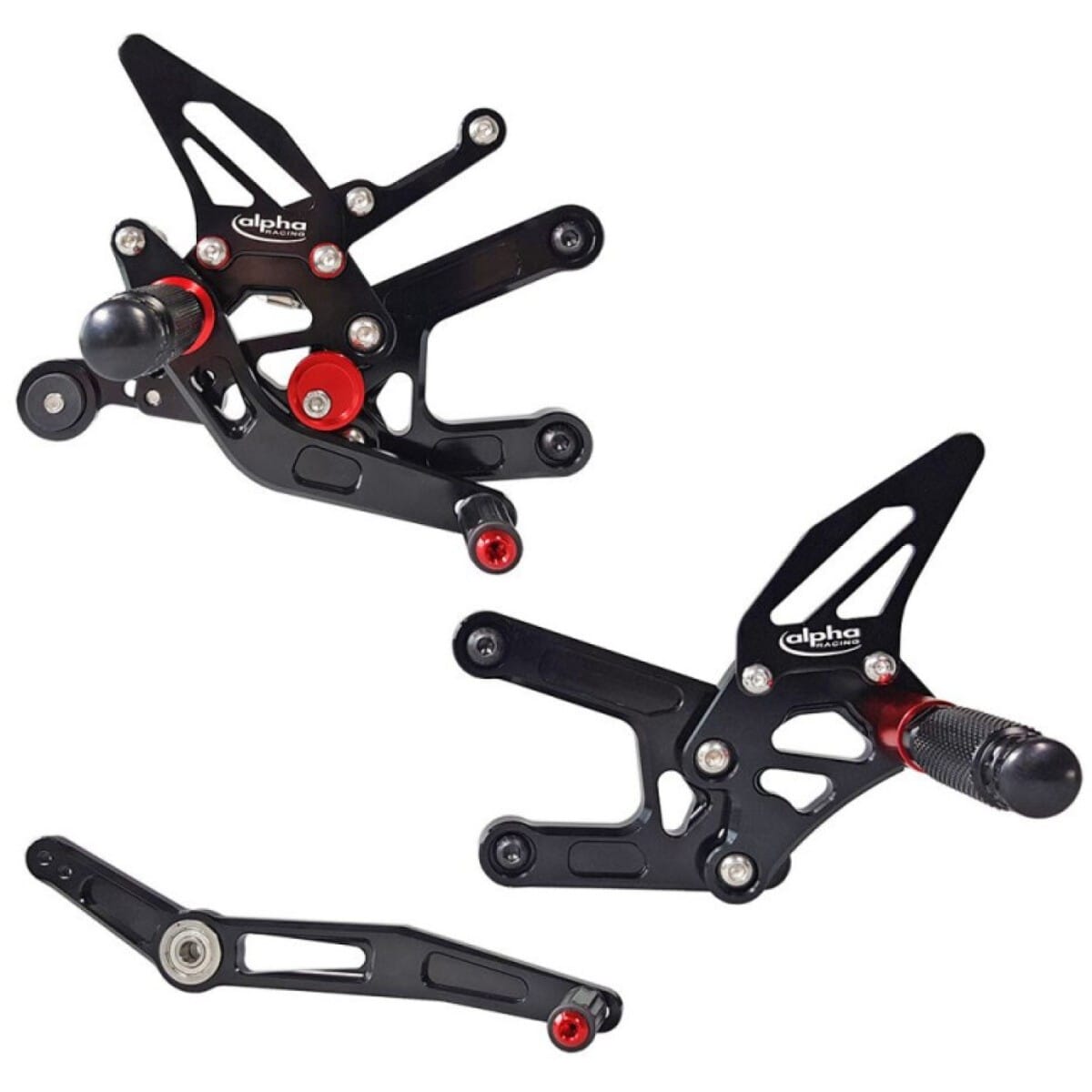 COMMANDES RECULÉES COMPLÈTES ALPHA TECHNIK NOIR YAMAHA YZF-R6