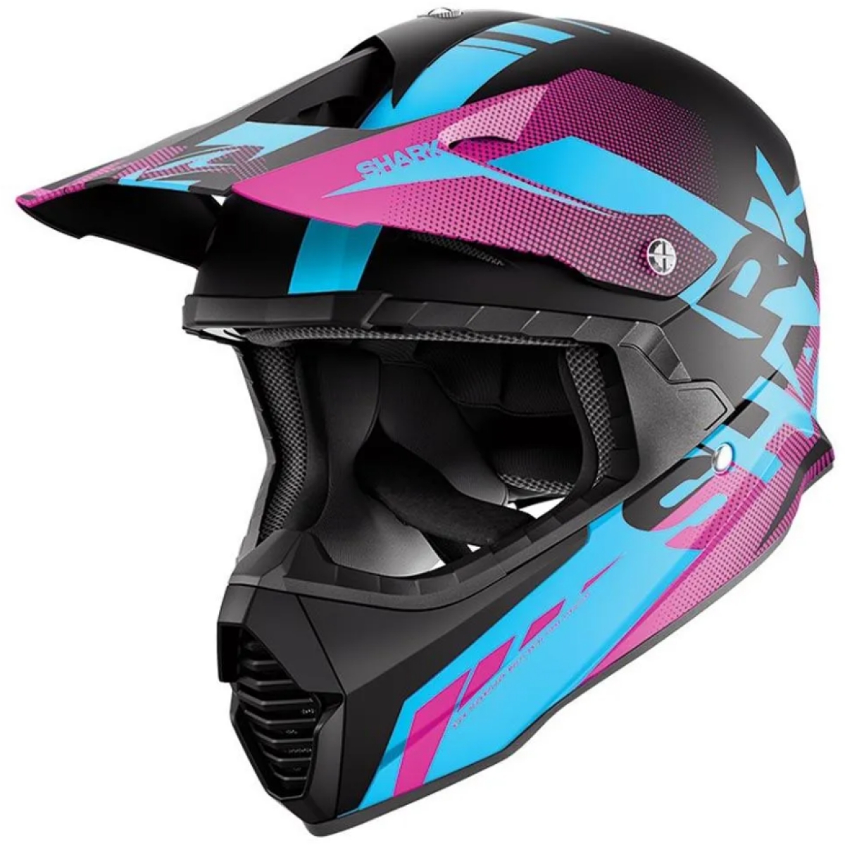 Casque Cross Shark Varial Anger KBV Noir Bleu Violet / S