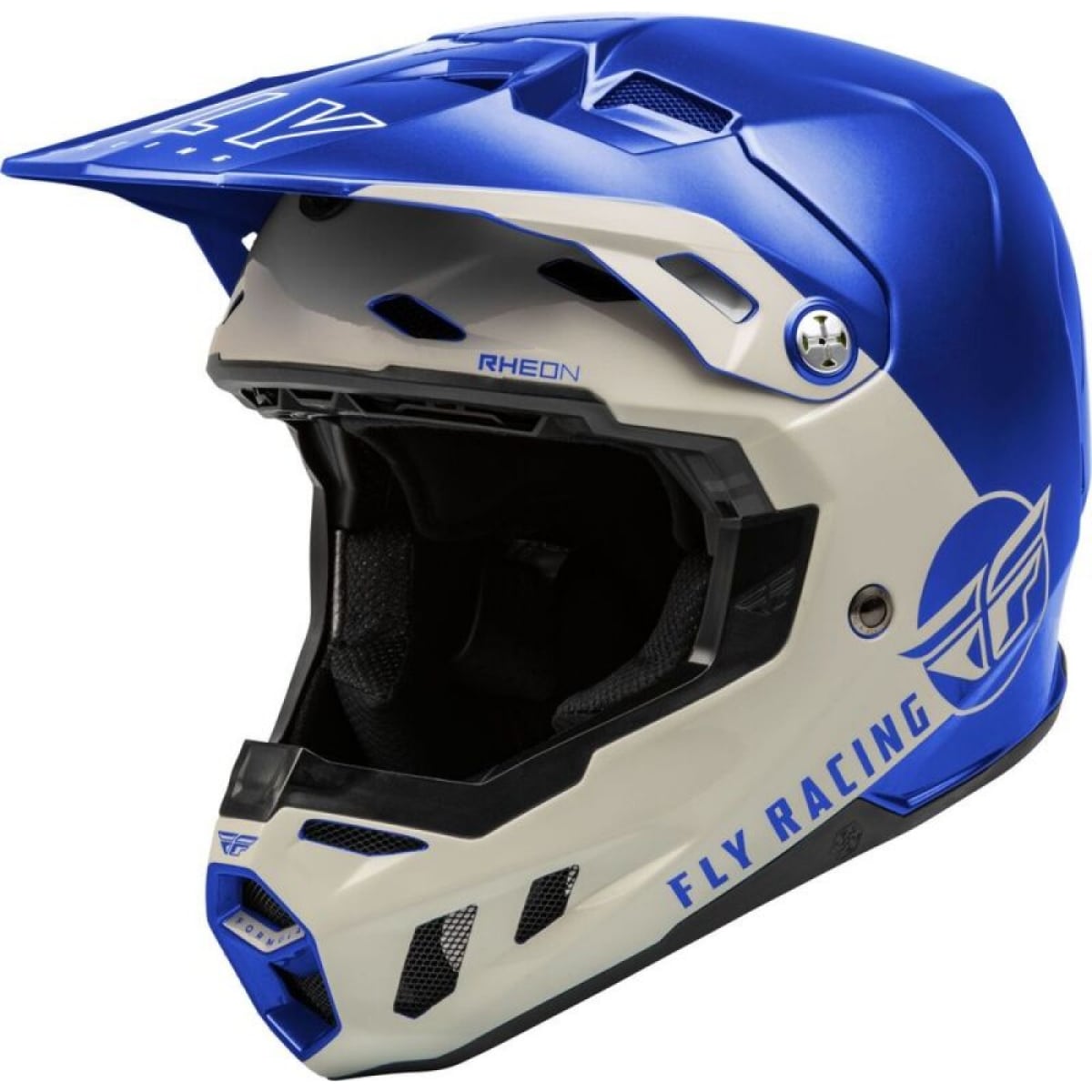 CASQUE CROSS FLY FACING FORMULA CC CENTRUM BLEU MÉTALLIQUE GRIS CLAIR / XS
