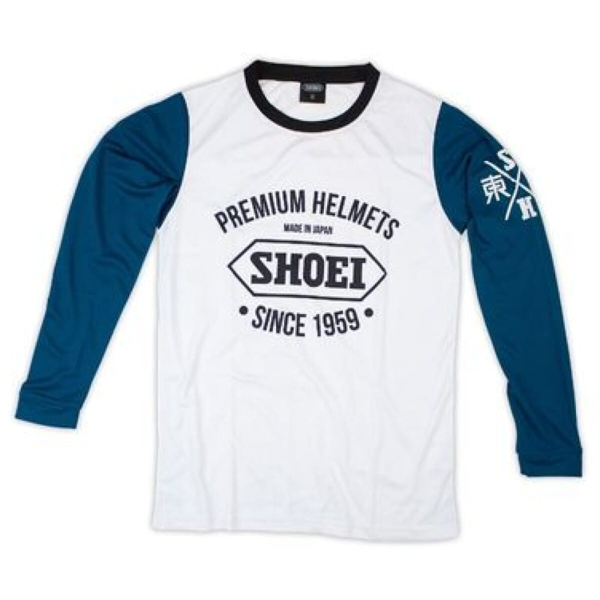 T-SHIRT SHOEI CUSTOM BLANC BLEU / L