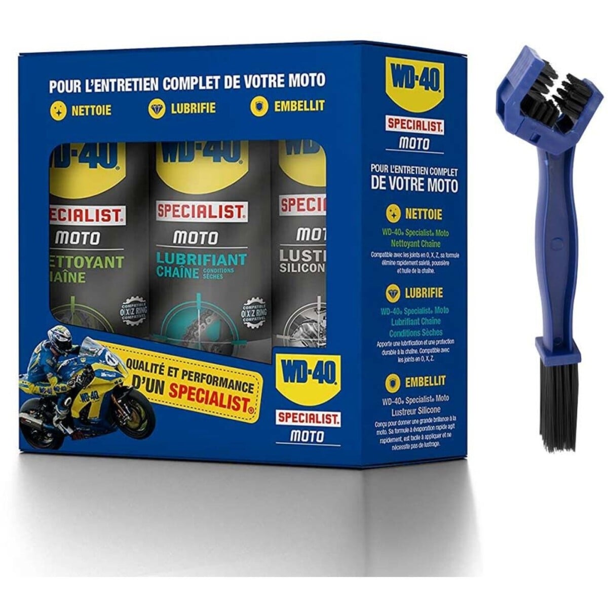PACK WD-40 ENTRETIEN MOTO + BROSSE