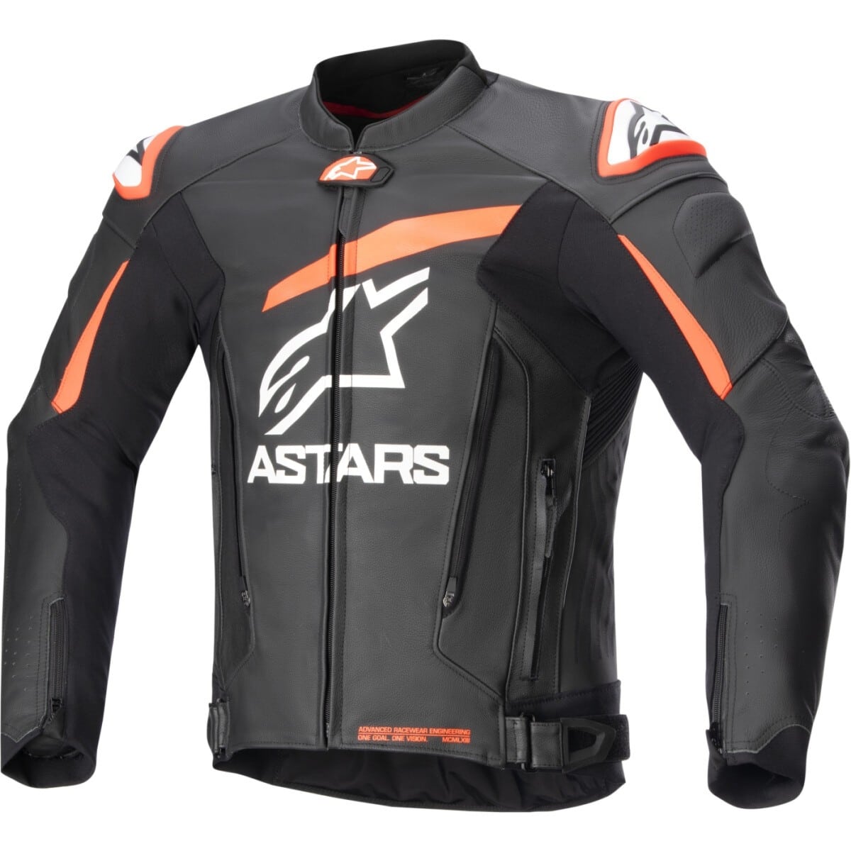 BLOUSON ALPINESTARS GP PLUS V4 NOIR ROUGE FLUO / 50