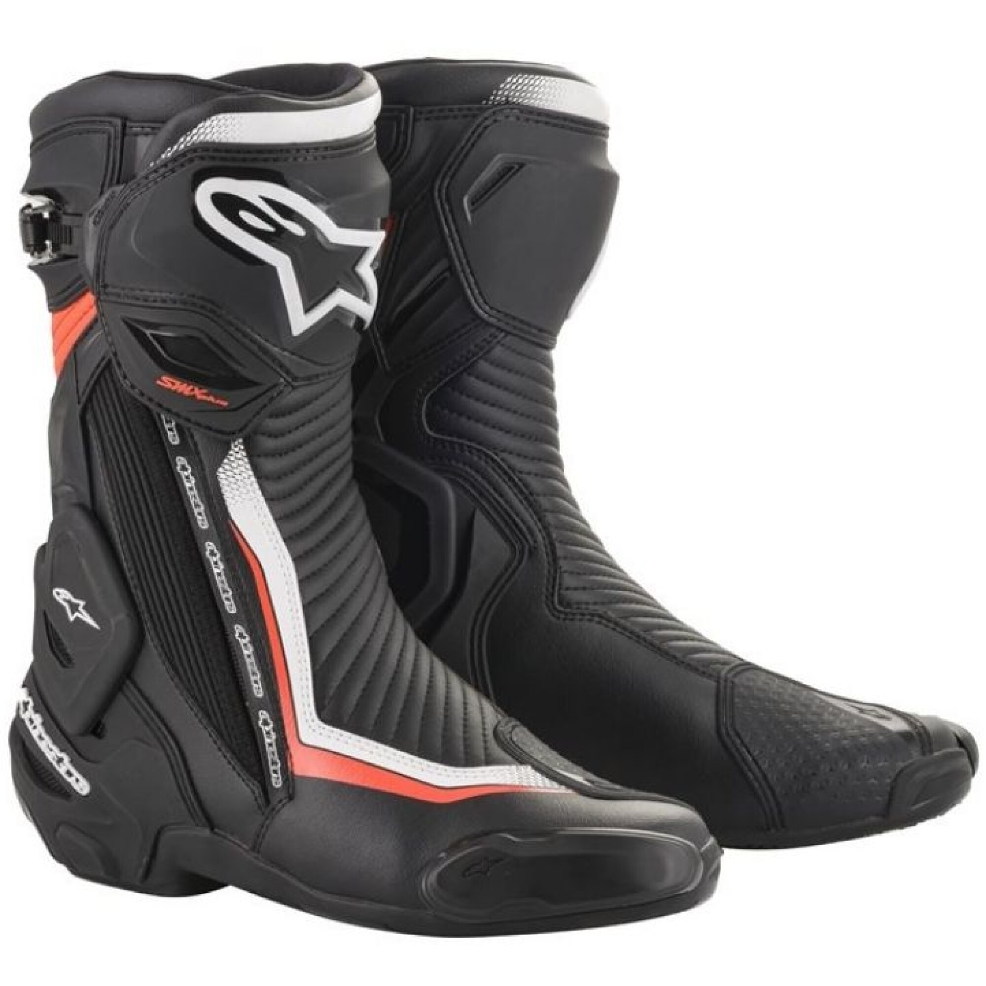 Bottes Alpinestars SMX Plus V2 Noir Blanc Rouge Fluo - 36