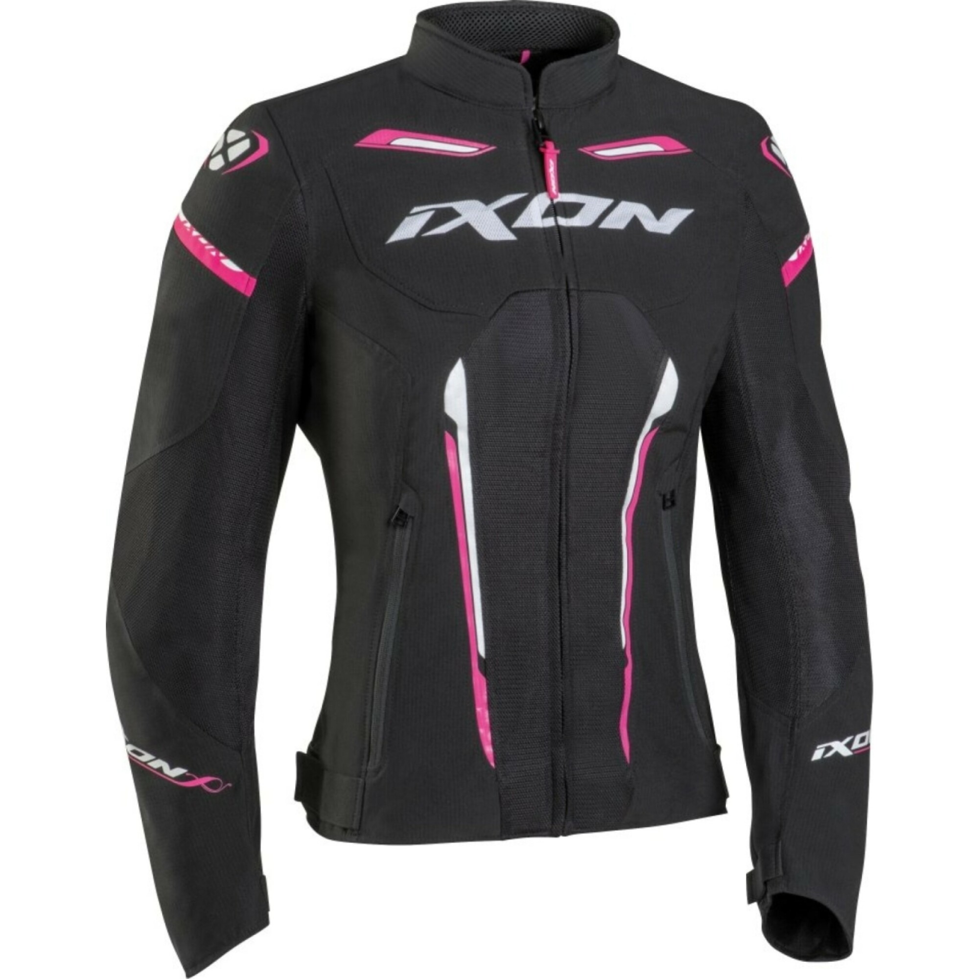 Blouson Femme Ixon Lady Striker Air Noir Blanc Fuchsia - 2XL