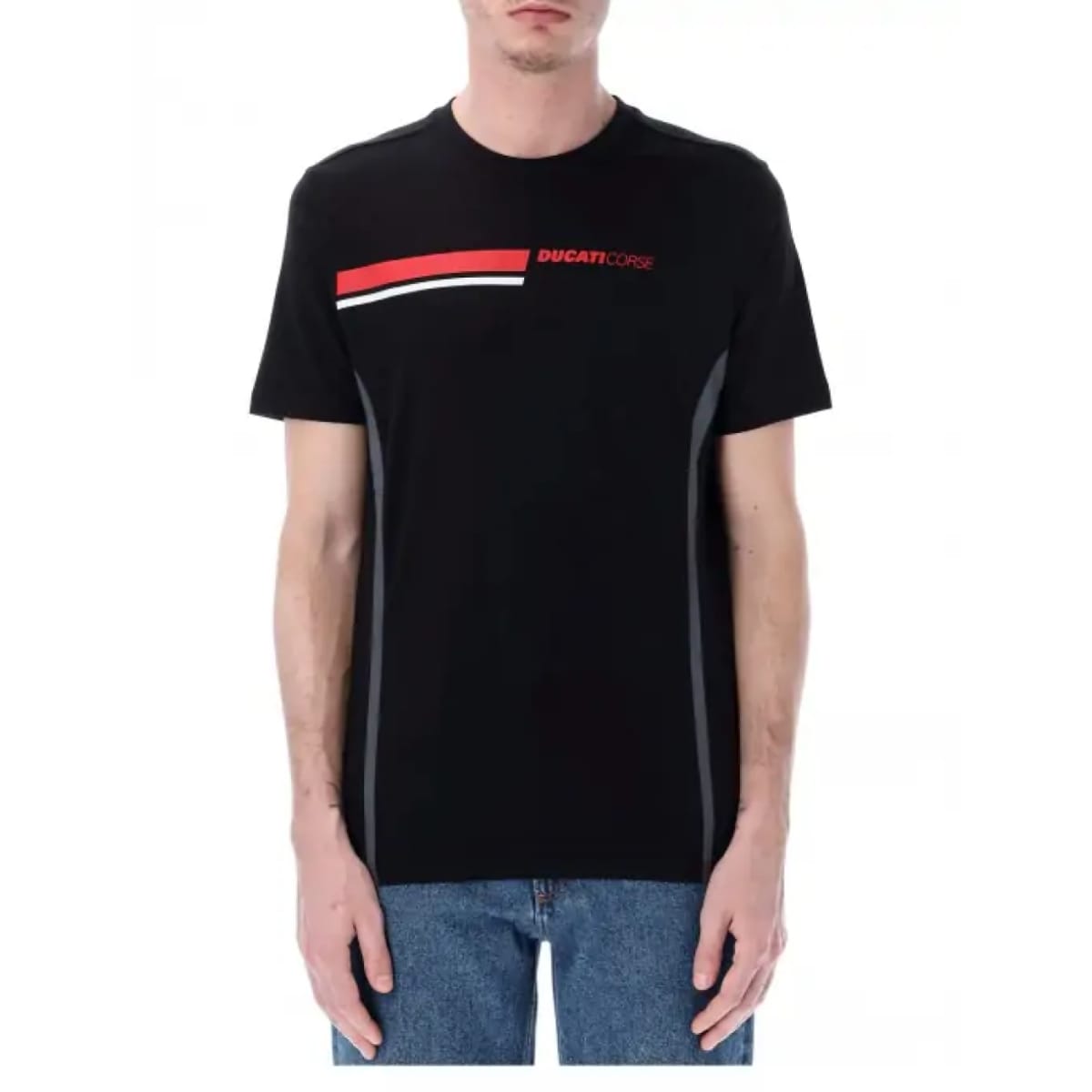 T-SHIRT DUCATI CORSE STRIPES S/NOIR