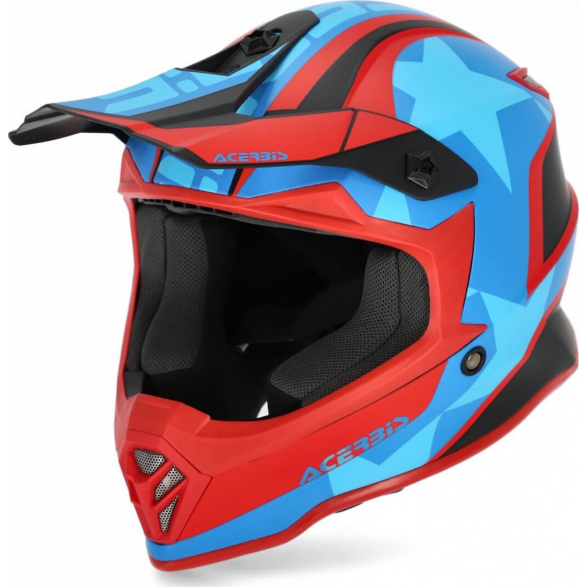 Casque Cross Acerbis Impact Steel Enfant Rouge Bleu / S