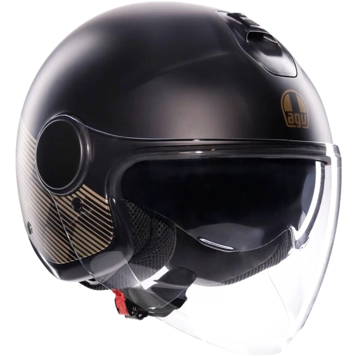 CASQUE AGV ETERES PONZA NOIR OR MAT / M