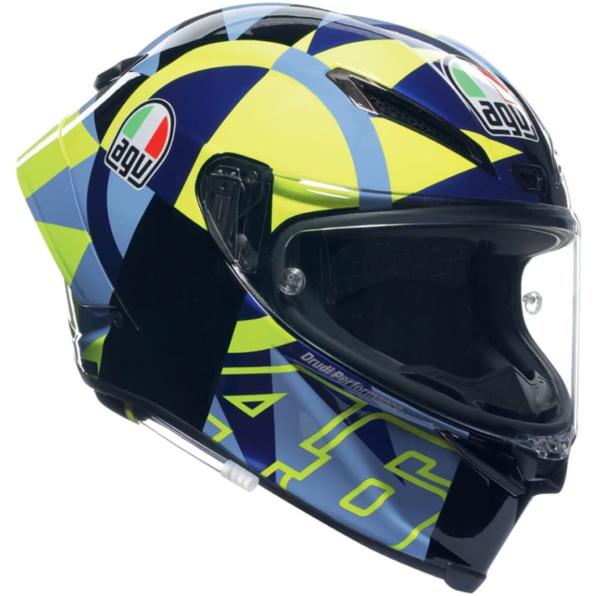 CASQUE AGV PISTA GP RR SOLELUNA 2022 BLEU JAUNE / 2XL