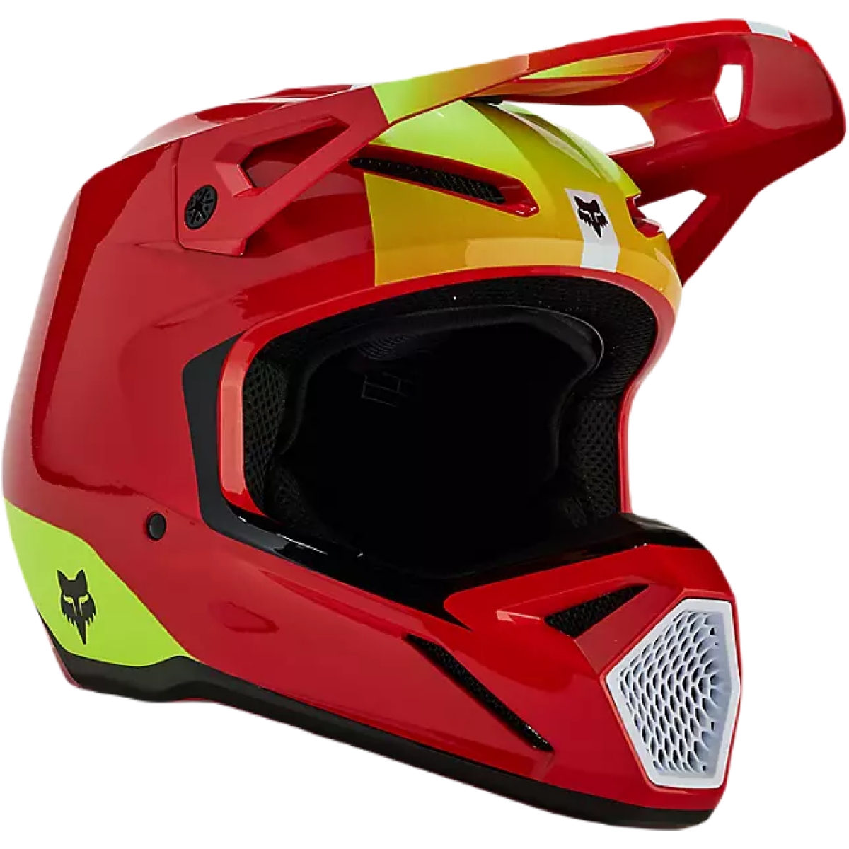 CASQUE CROSS ENFANT FOX V1 BALLAST ROUGE / S