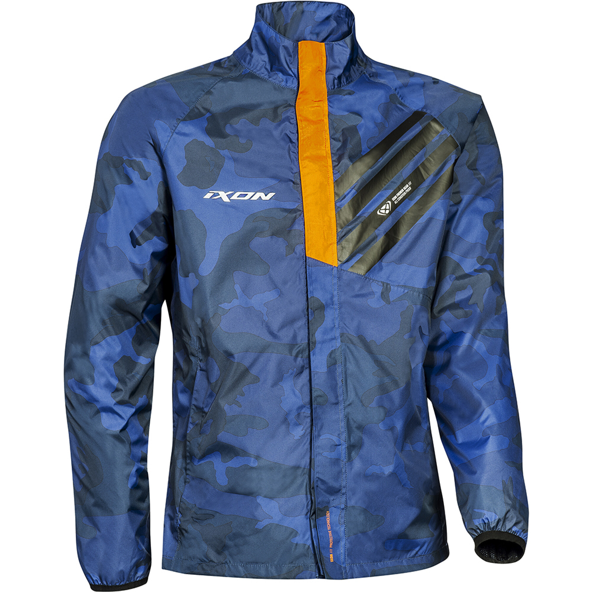 Veste De Pluie Ixon Stripe Bleu Camouflage Orange - 2XL