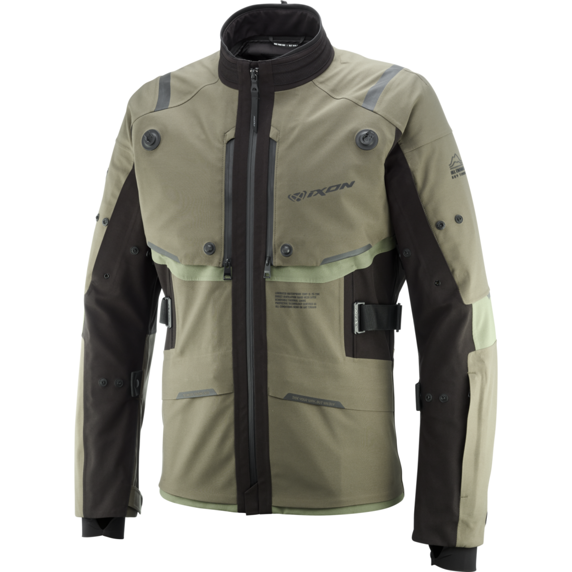 Veste Ixon M-Skeid Kaki Noir - 2XL