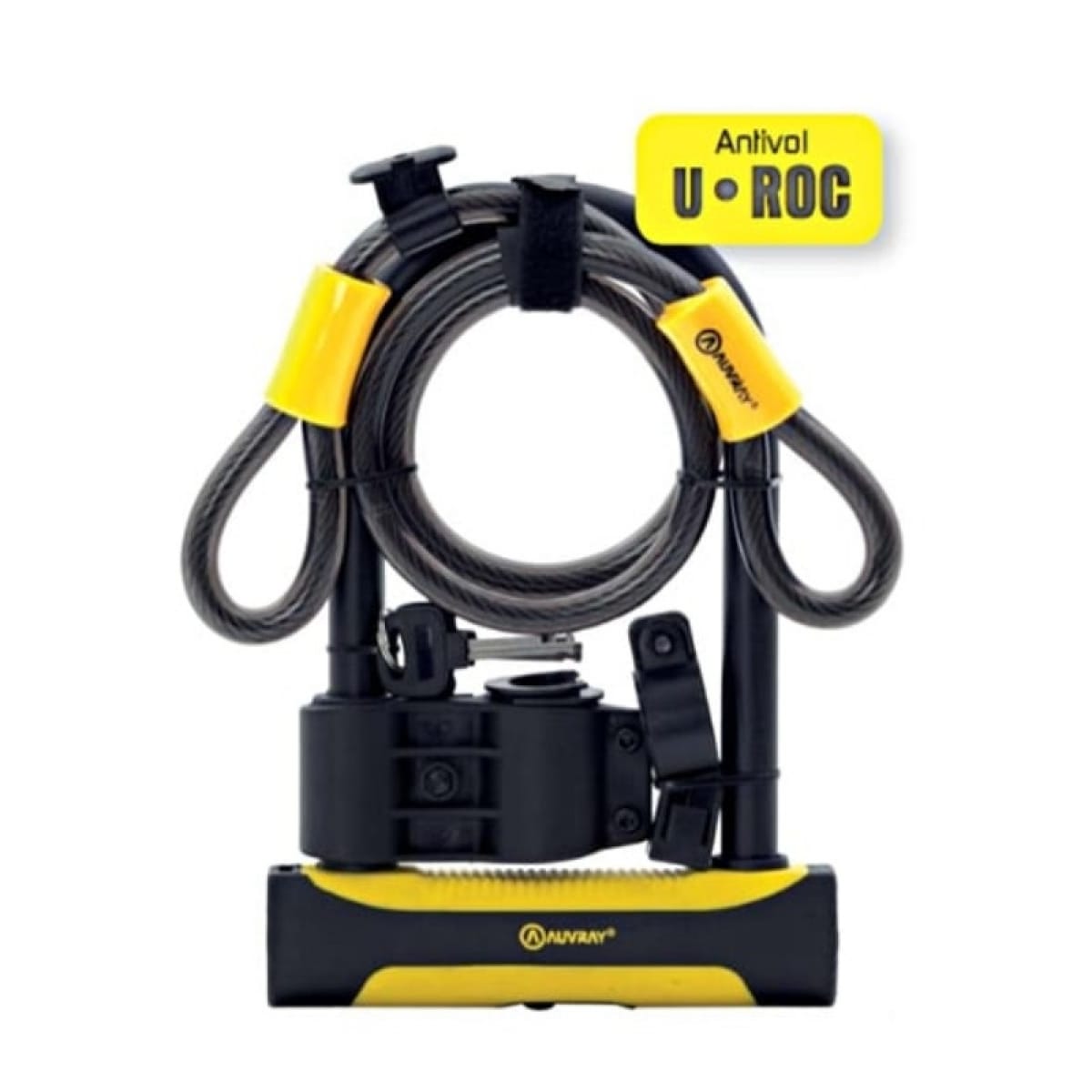 ANTIVOL VELO AUVRAY U ROC+CABLE 180/245
