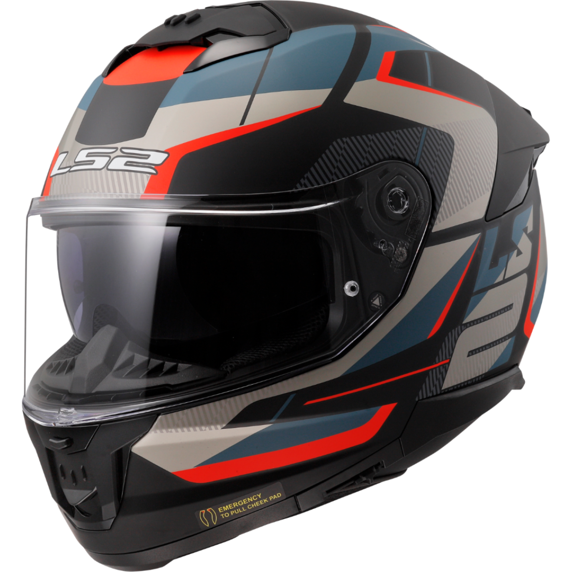 Casque LS2 FF808 Stream II Road M. Noir Bleu - 3XL