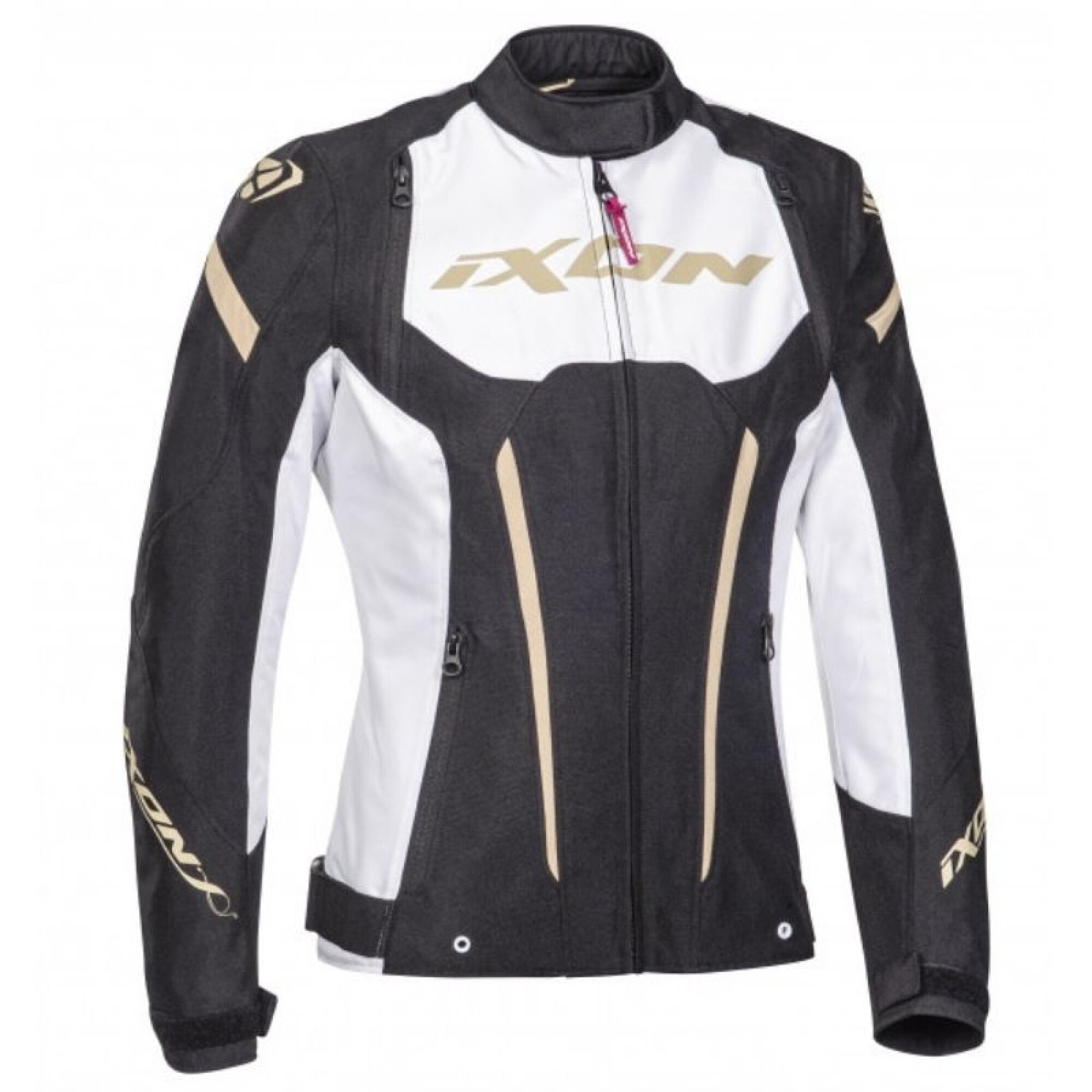 Blouson Femme Ixon Lady Striker Noir Blanc Or - 2XL