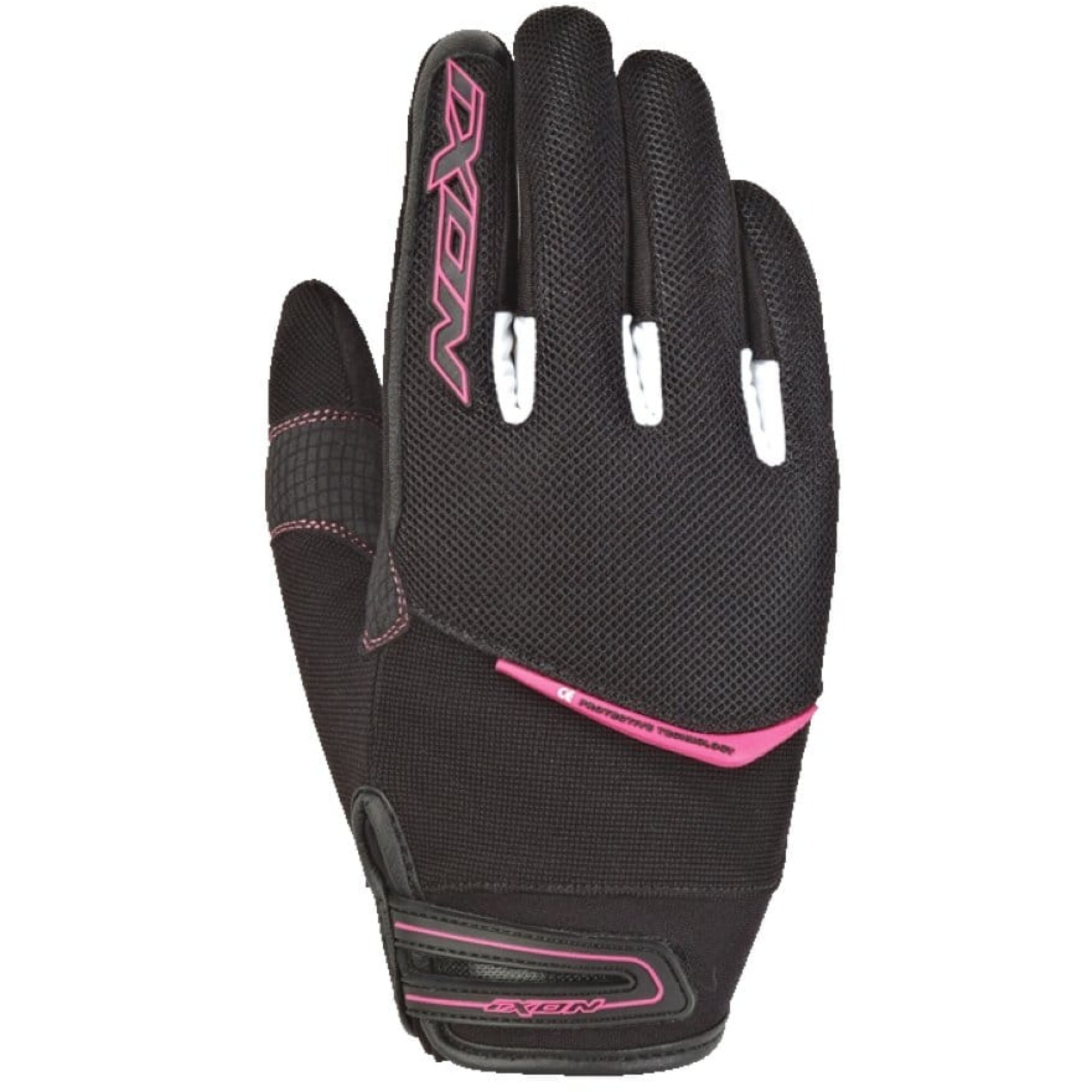 Gants Femme Ixon Rs Slick Lady Noir Blanc Fuchsia - 2XL