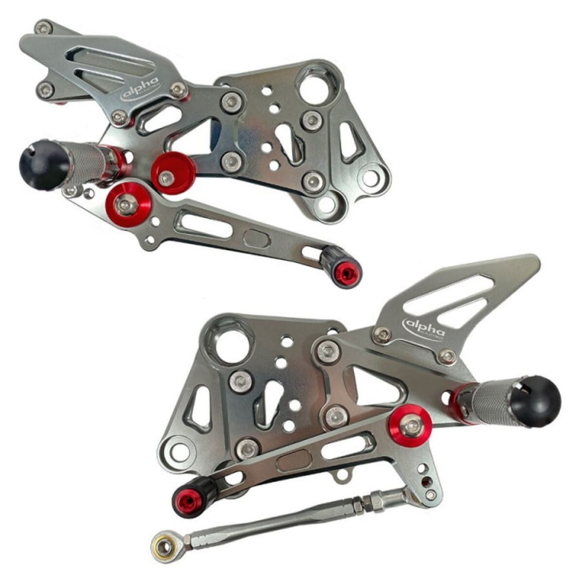 COMMANDES RECULÉES COMPLÈTES ALPHA TECHNIK COULEUR TITANE KTM RC390