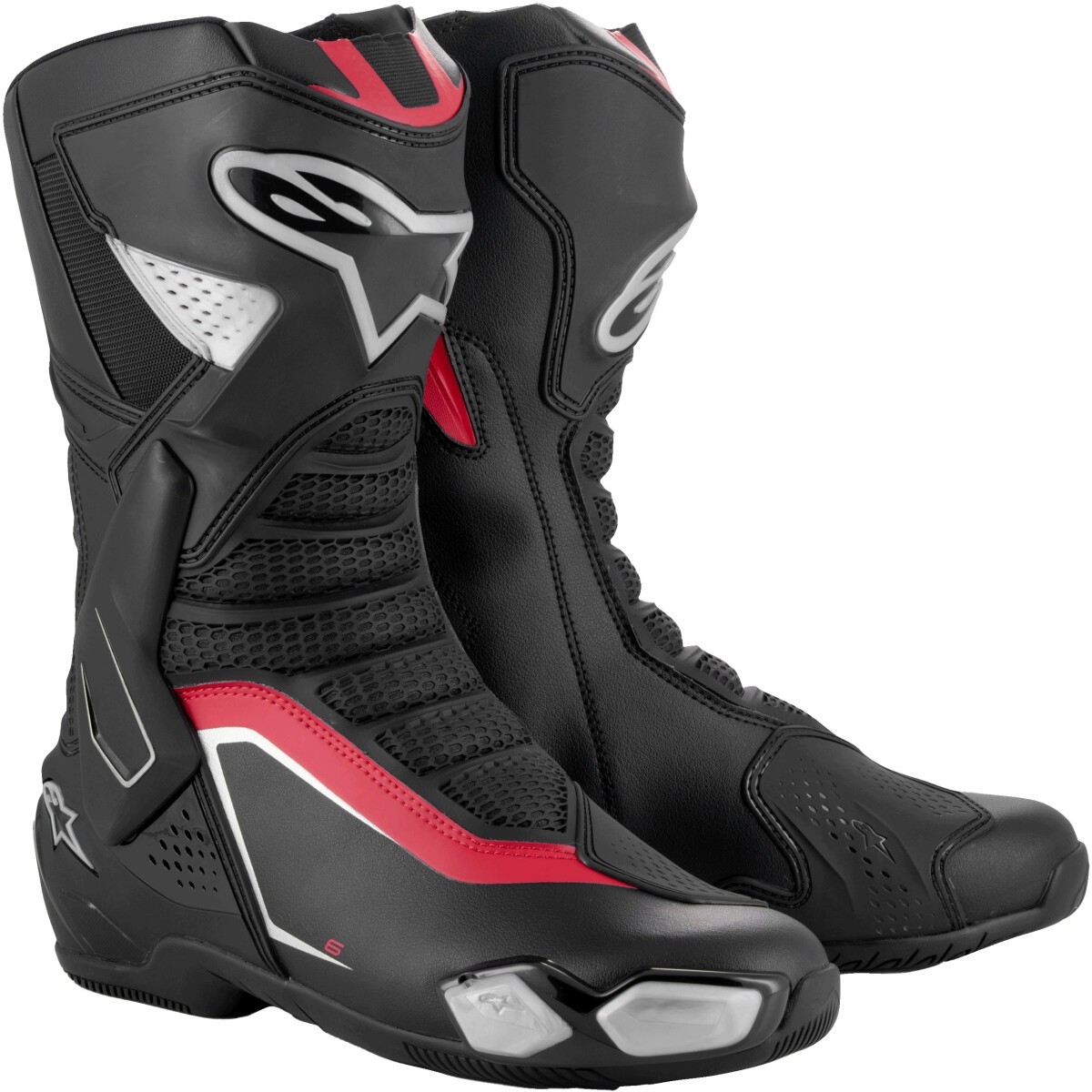 Bottes Alpinestars SMX-6 V3 Noir Argent Rouge