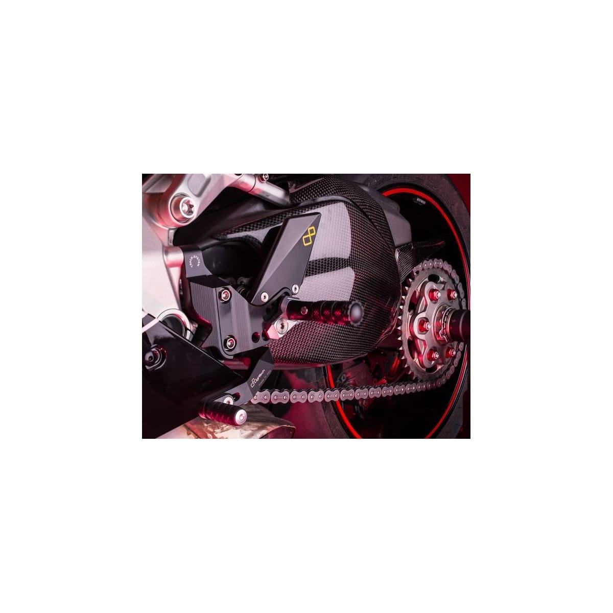 Carter de bras oscillant LIGHTECH carbone brillant Ducati Panigale