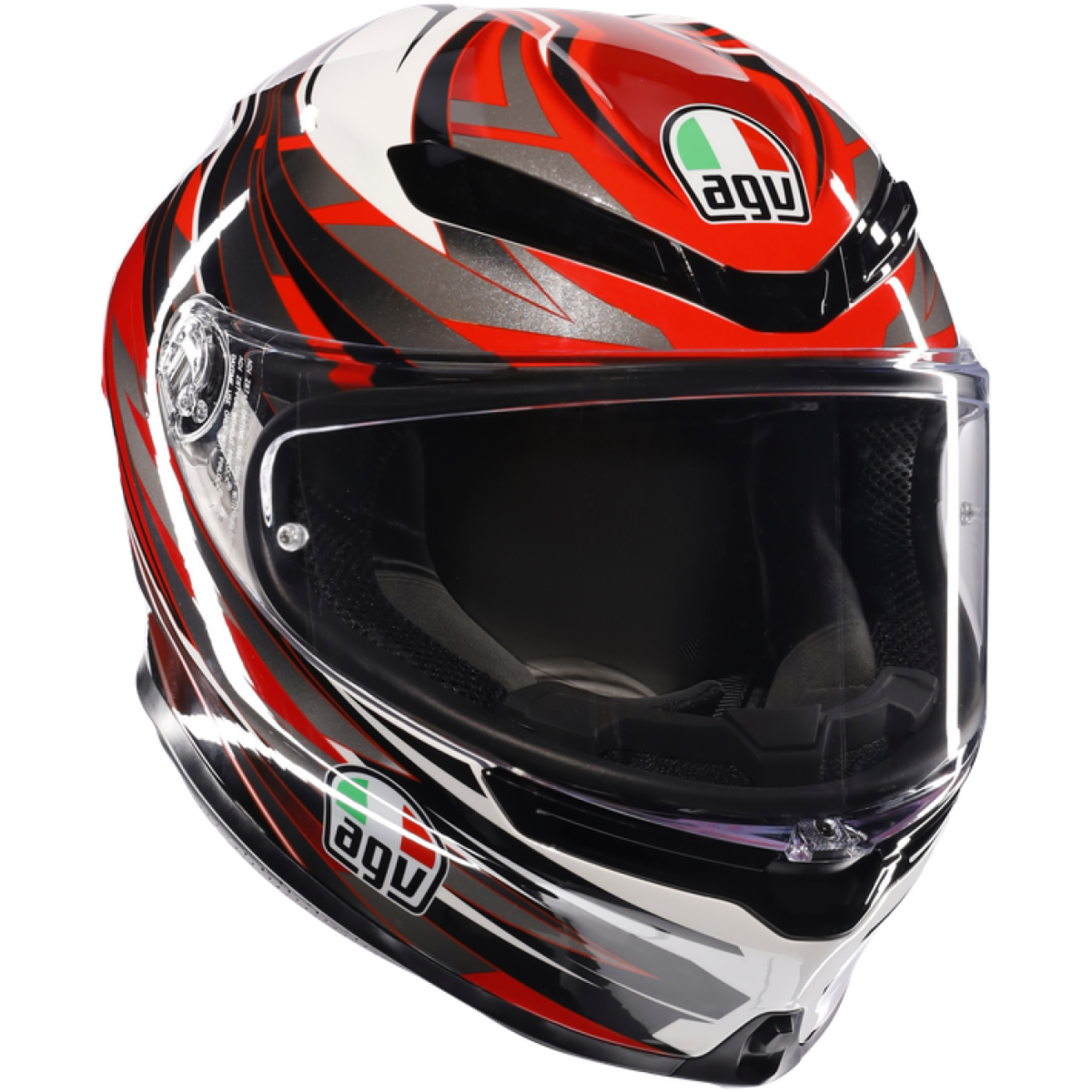 Casque AGV K6 S MPLK Reeval Blanc Rouge Gris - 2XL